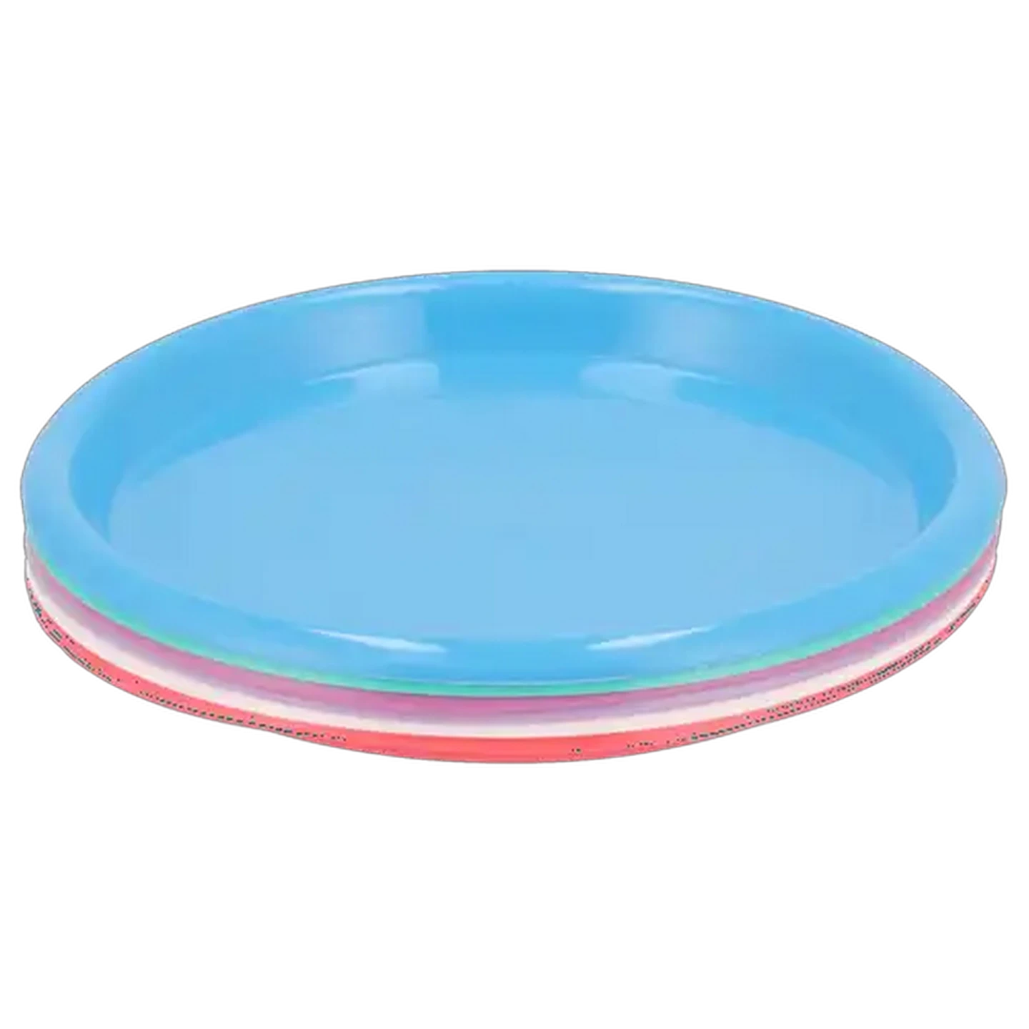 Image of Bright Plastic Picnic Stackable Plate Set 6-Pack (Colour May Vary)