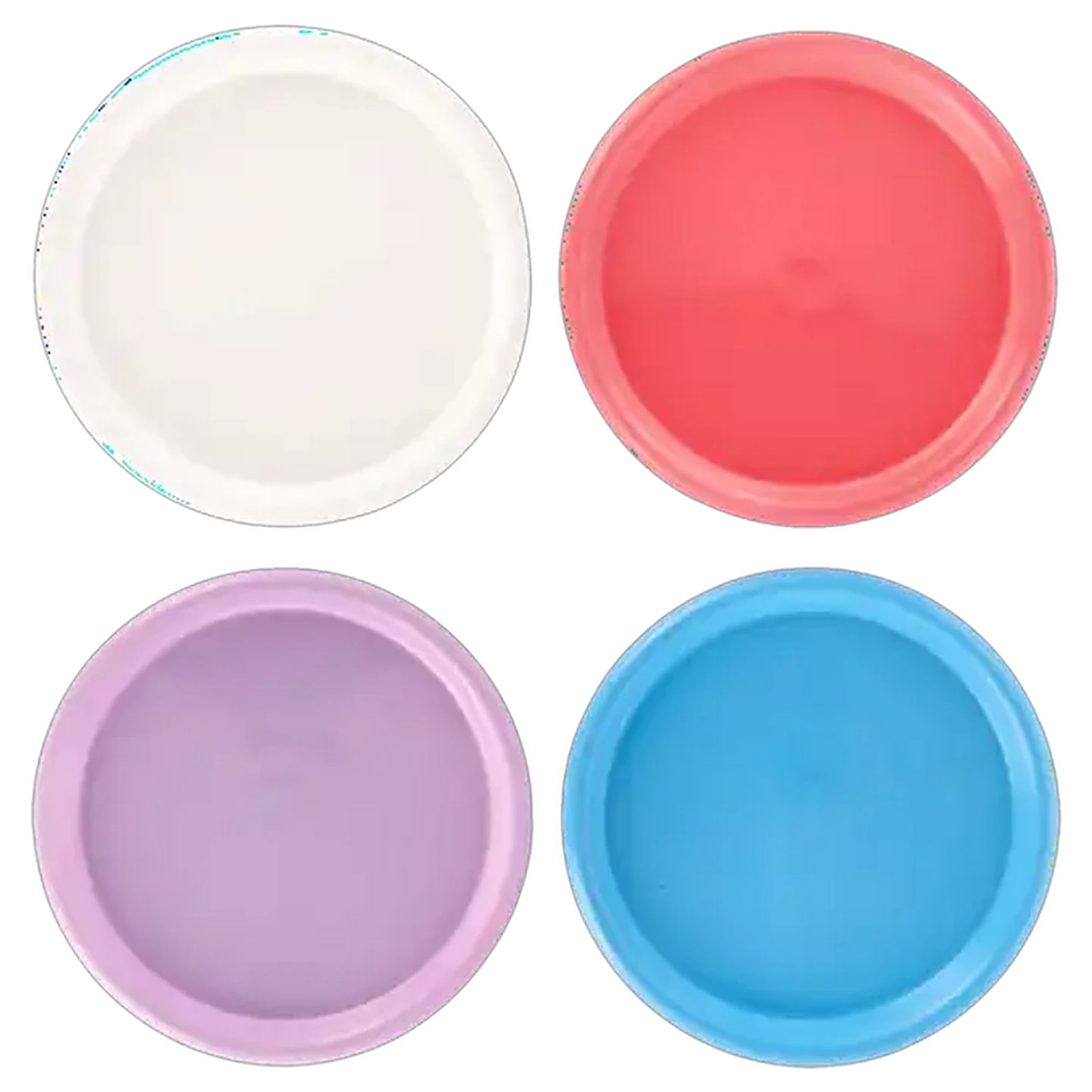 Image of Bright Plastic Picnic Stackable Plate Set 6-Pack (Colour May Vary)