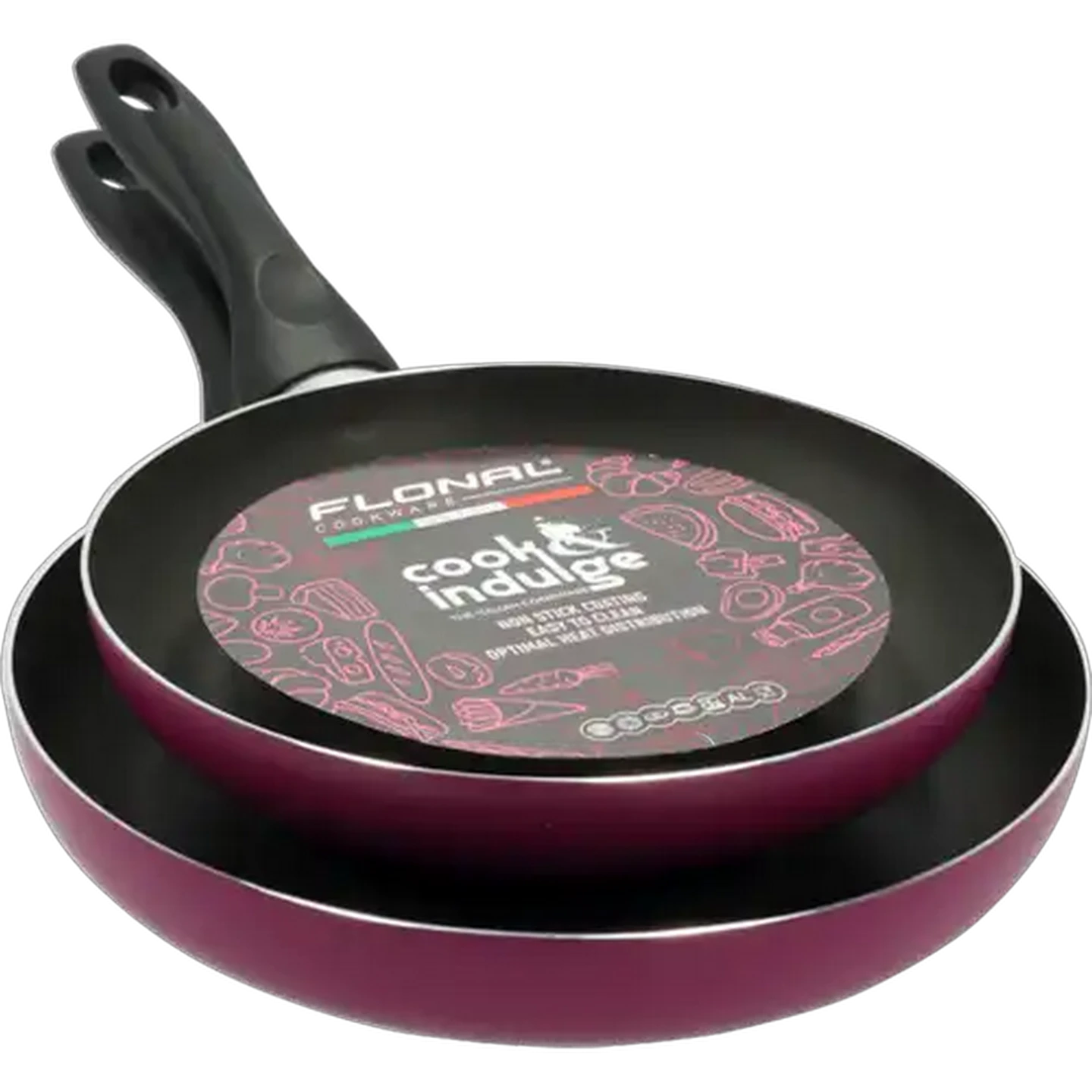 Image of Flonal Cook & Indulge Non-Stick Frying Pan Set 2-Piece