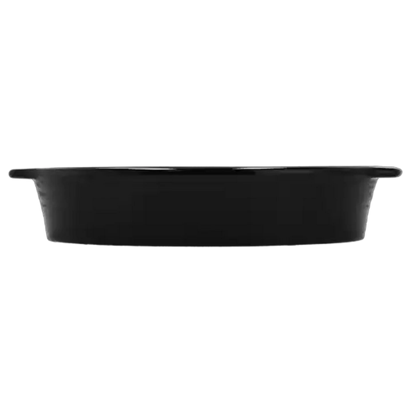 Image of Embossed Black Baker Oval Casserole 36cm