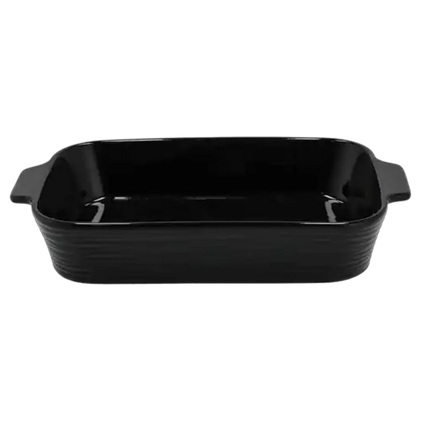 Image of Embossed Black Rectangle Baker Casserole 36cm