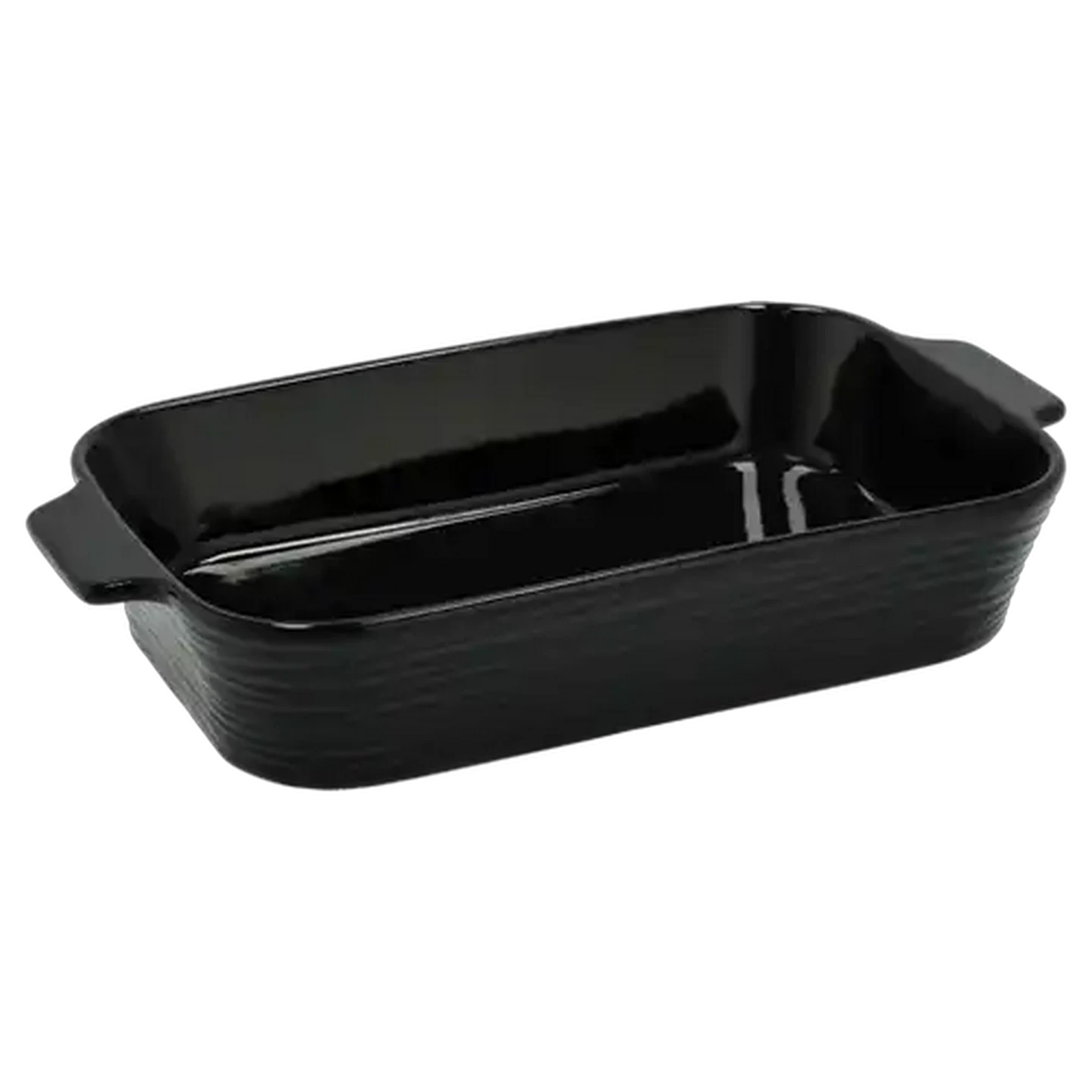 Image of Embossed Black Rectangle Baker Casserole 36cm