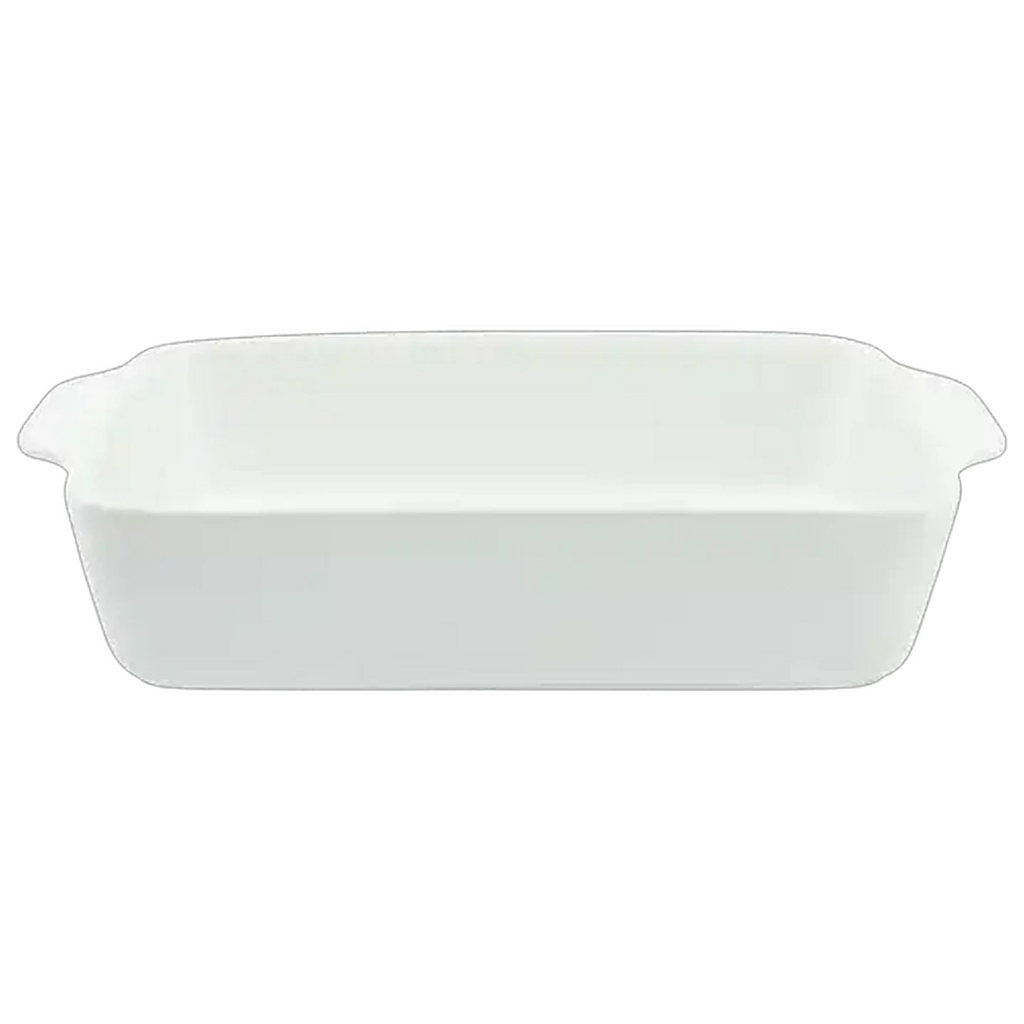 Image of Rectangular White Porcelain Baker With Handles 30cm