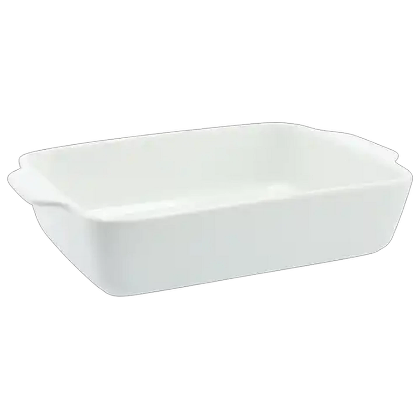 Image of Rectangular White Porcelain Baker With Handles 30cm