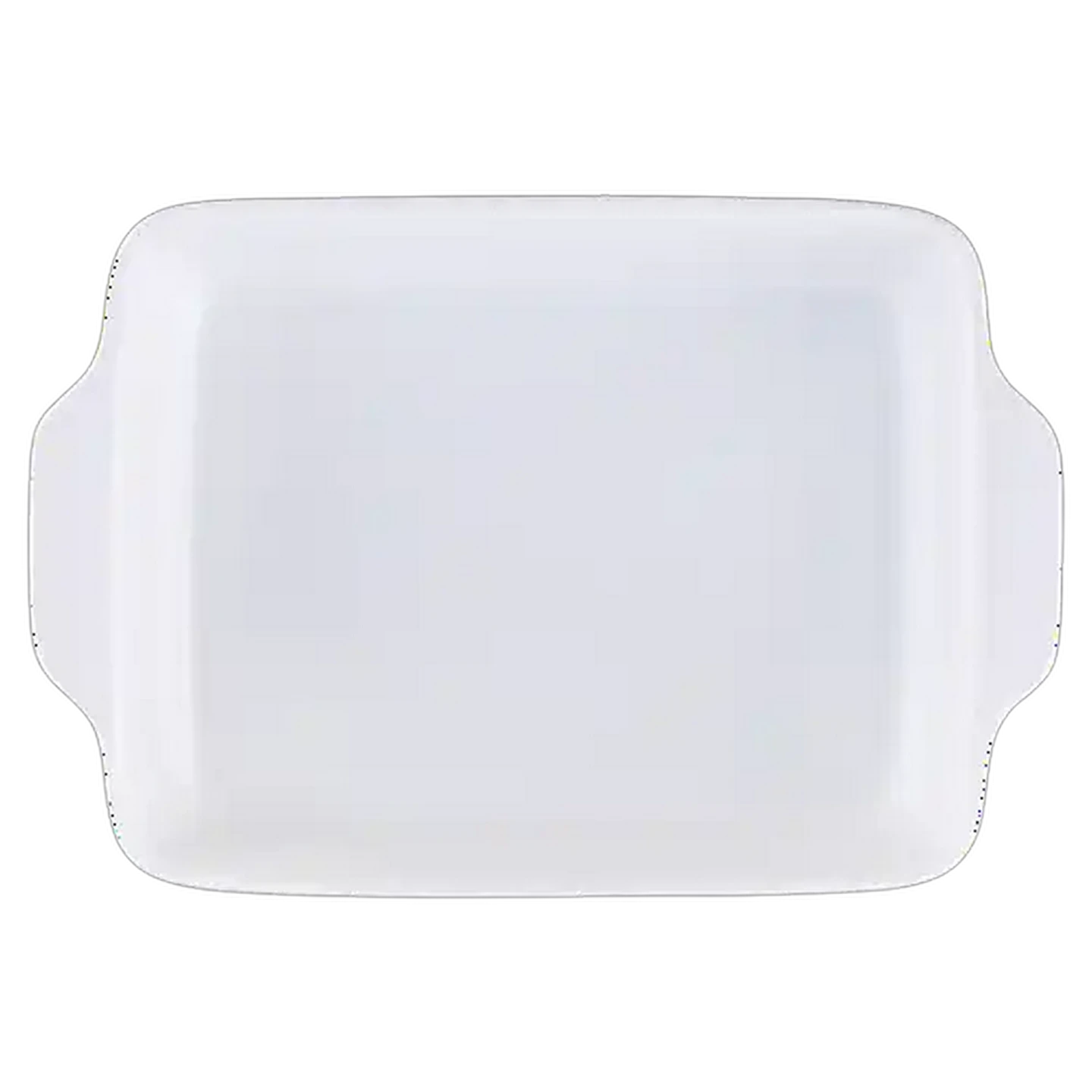 Image of Rectangular White Porcelain Baker With Handles 30cm