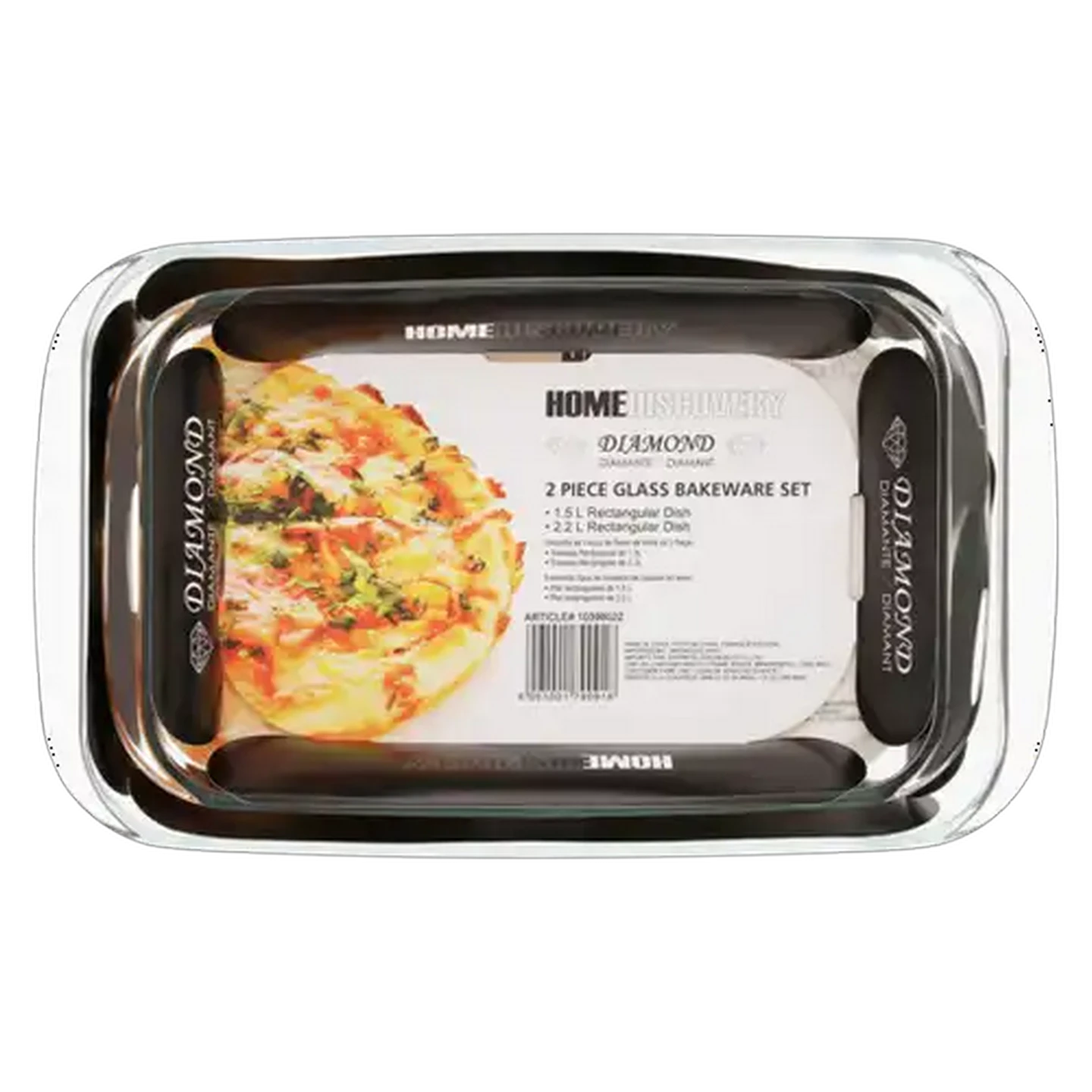 Image of Home Discovery Glass Bakeware Set 2 Piece
