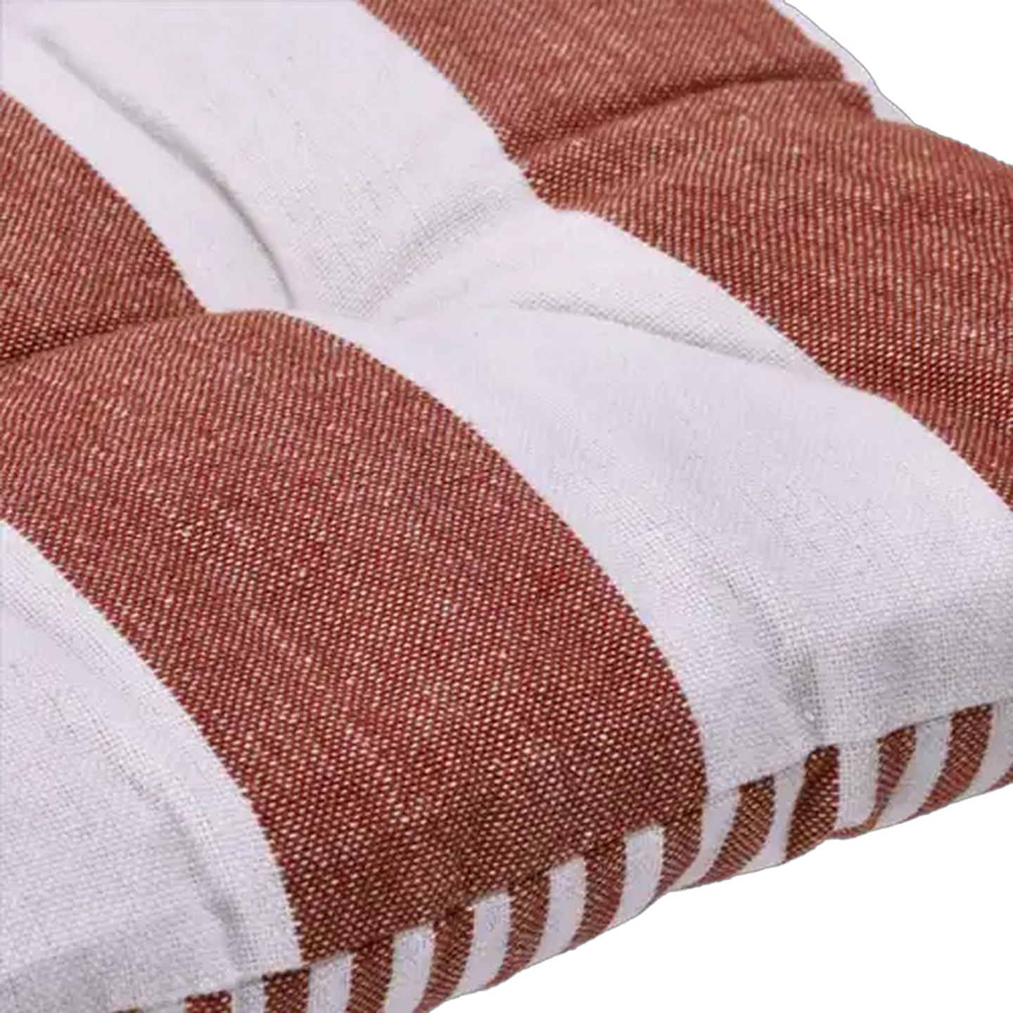 Image of Essentials Rust Striped Chair Pad 40 x 40cm 2-Piece