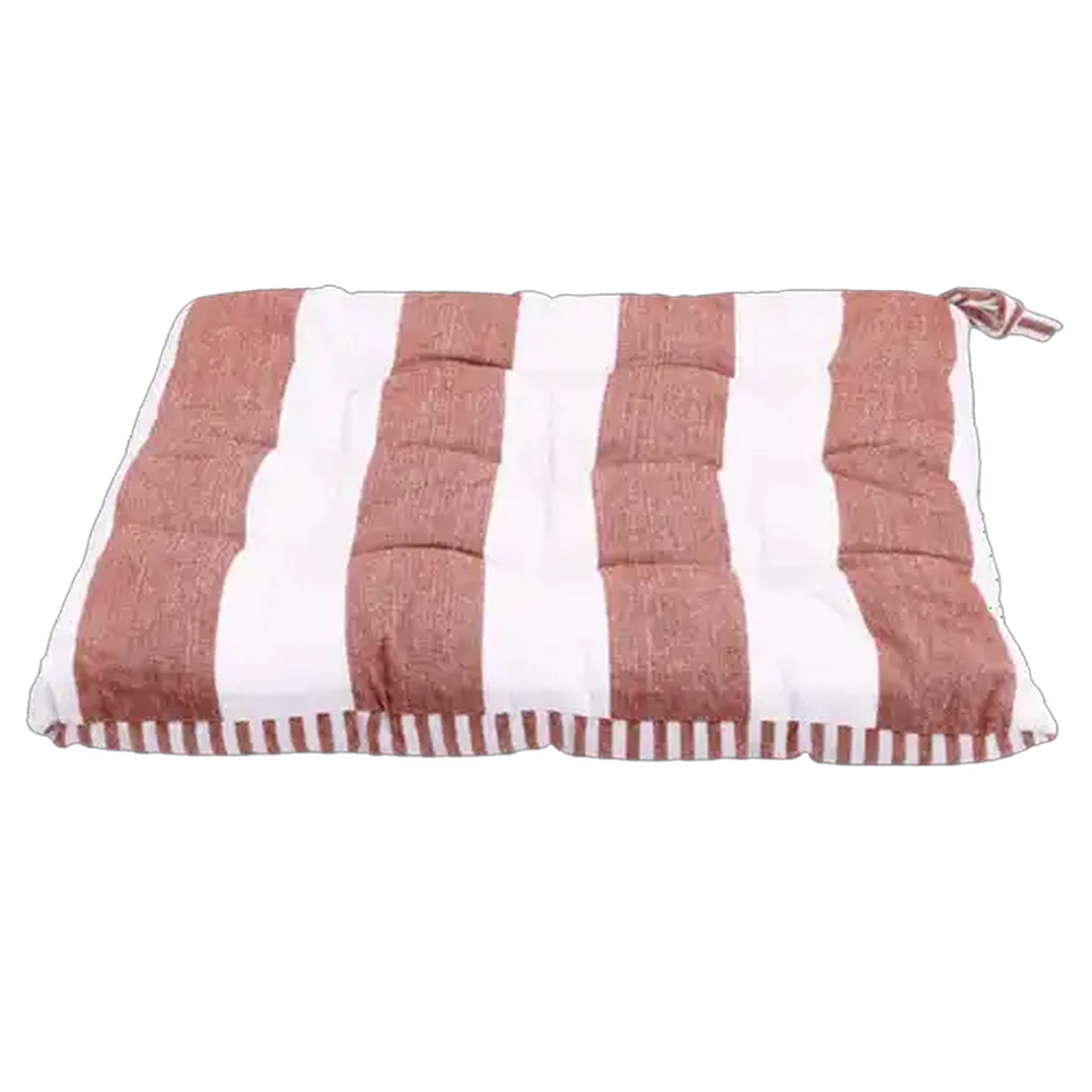 Image of Essentials Rust Striped Chair Pad 40 x 40cm 2-Piece