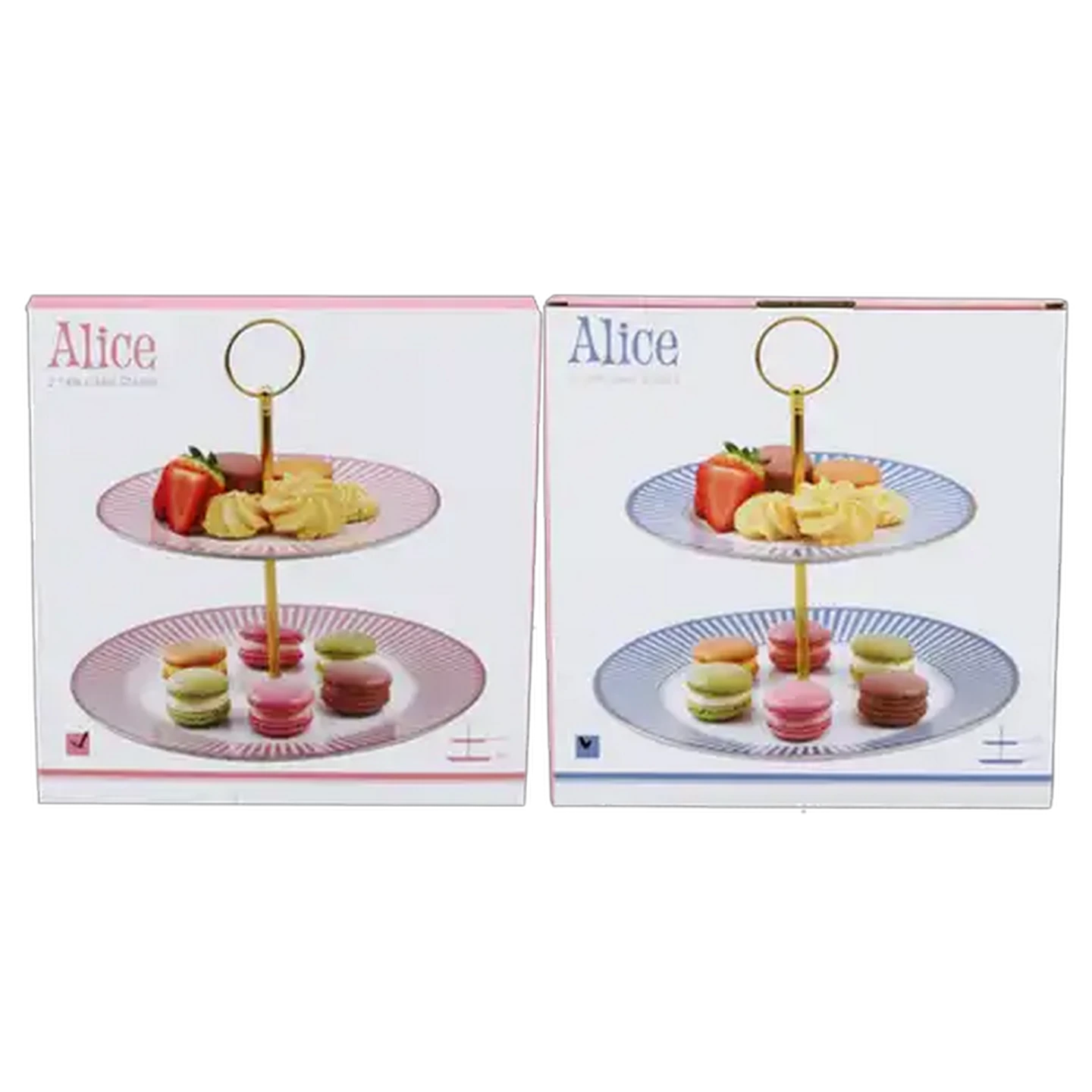 Image of Alice 2 Tier Cake Stand (Colour May Vary)