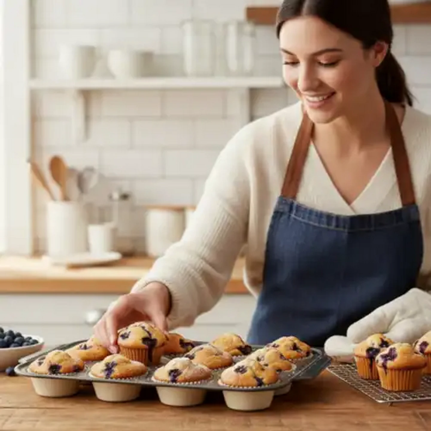 Image of Millini 12-Cup Muffin Pan 1s (Colour May Vary)