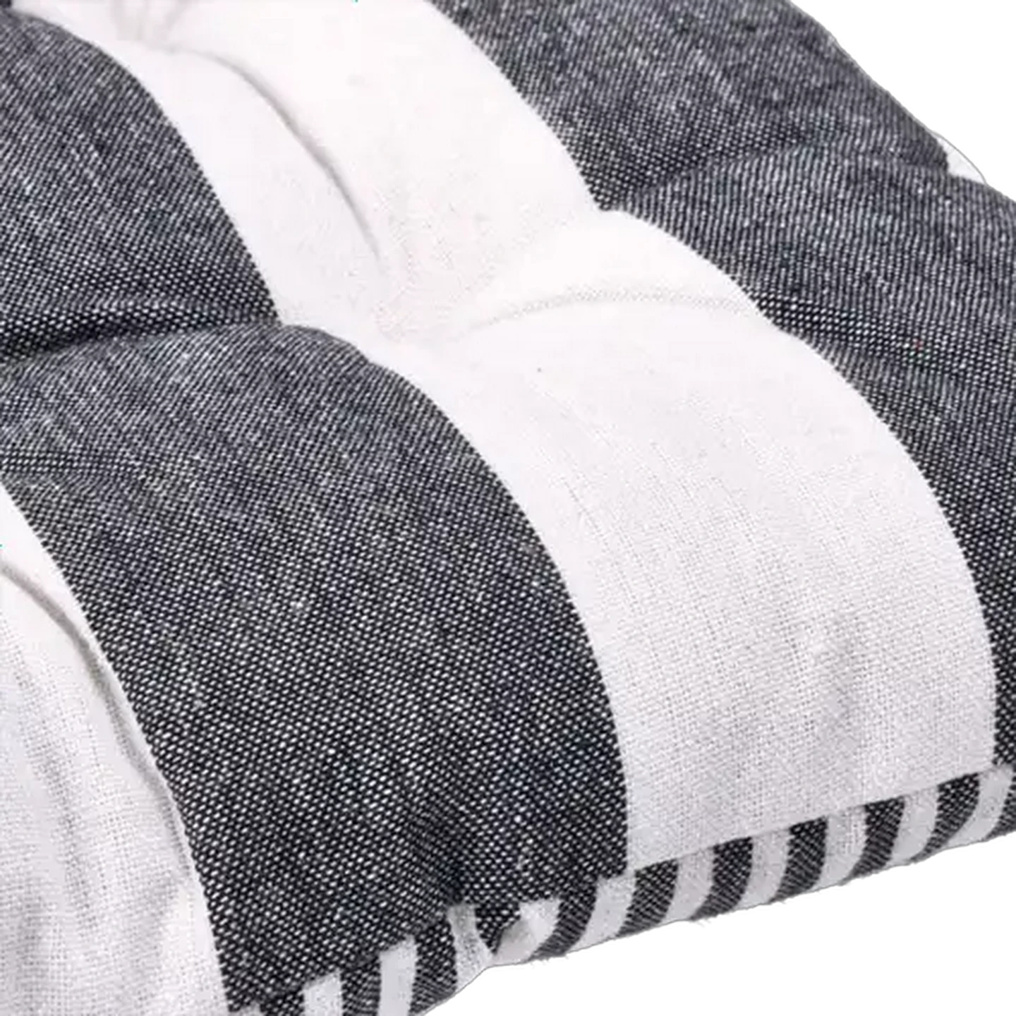 Image of Essentials Navy Striped Chair Pad 40 x 40cm 2-Piece