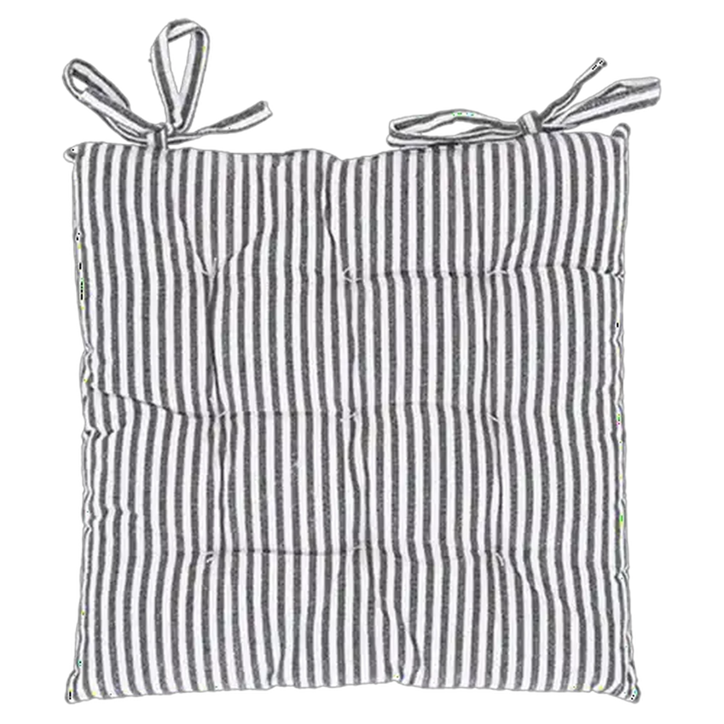 Image of Essentials Navy Striped Chair Pad 40 x 40cm 2-Piece