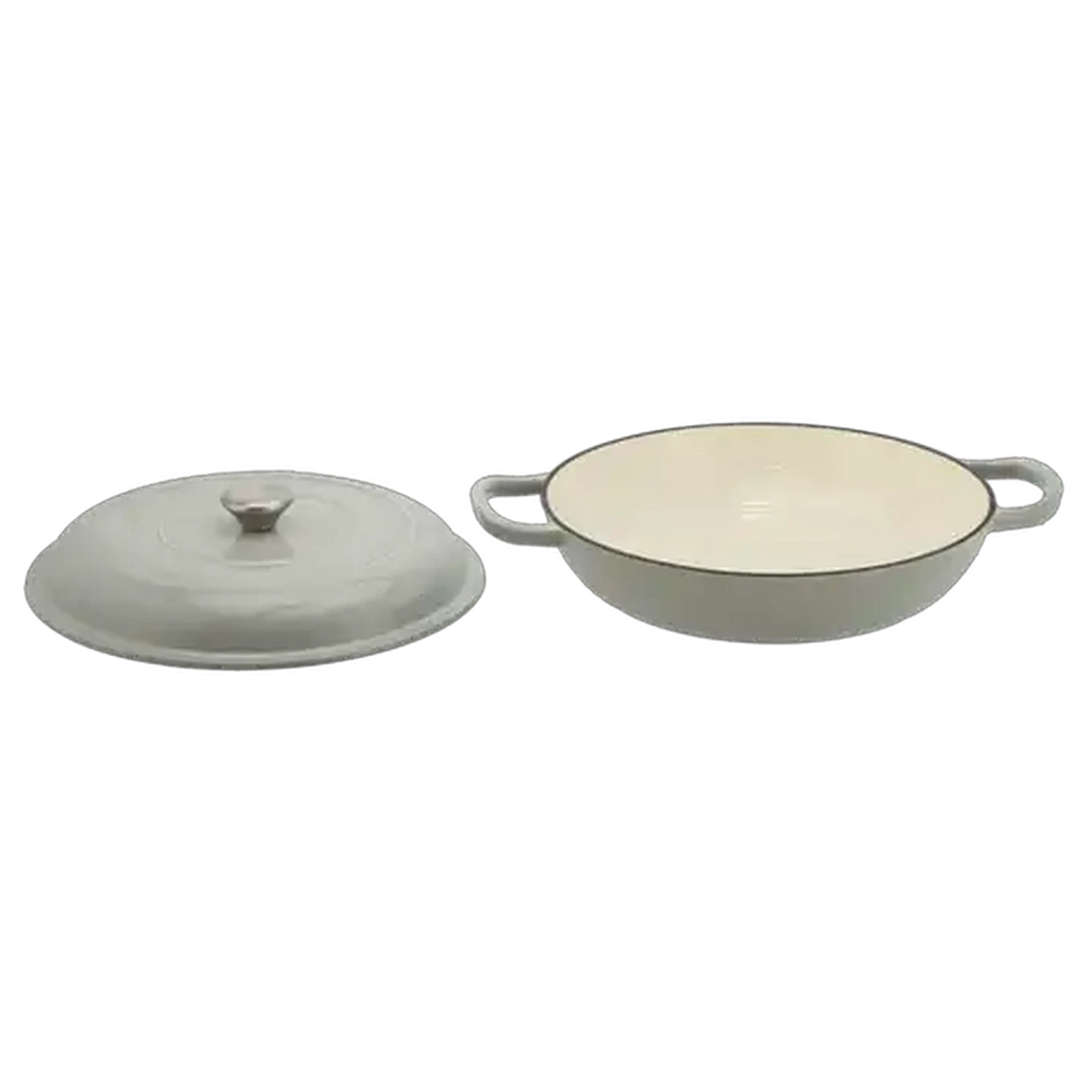 Image of Forage And Feast Cream Shallow Casserole Pot 30cm
