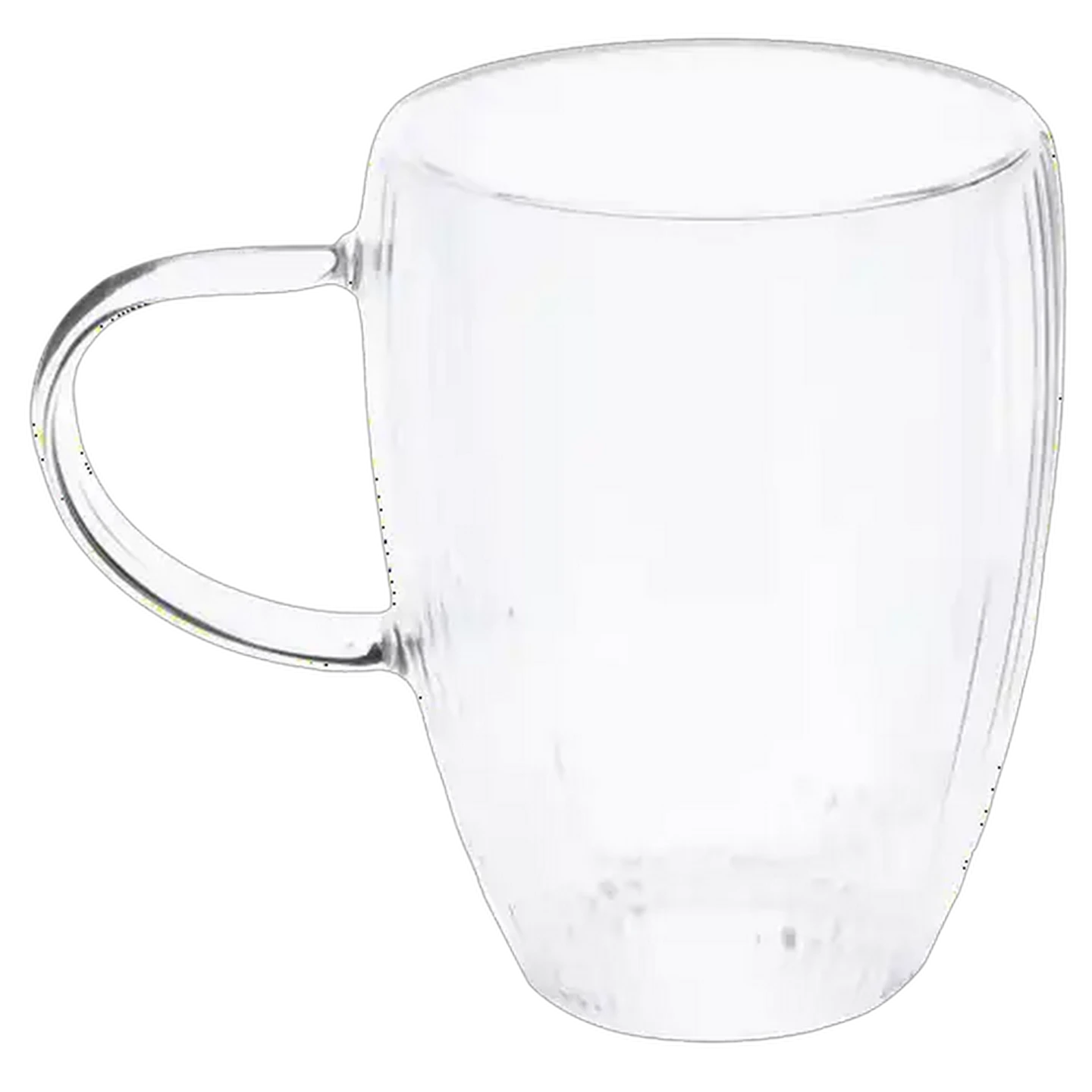 Image of Double Wall Ribbed Glass Mug 350ml