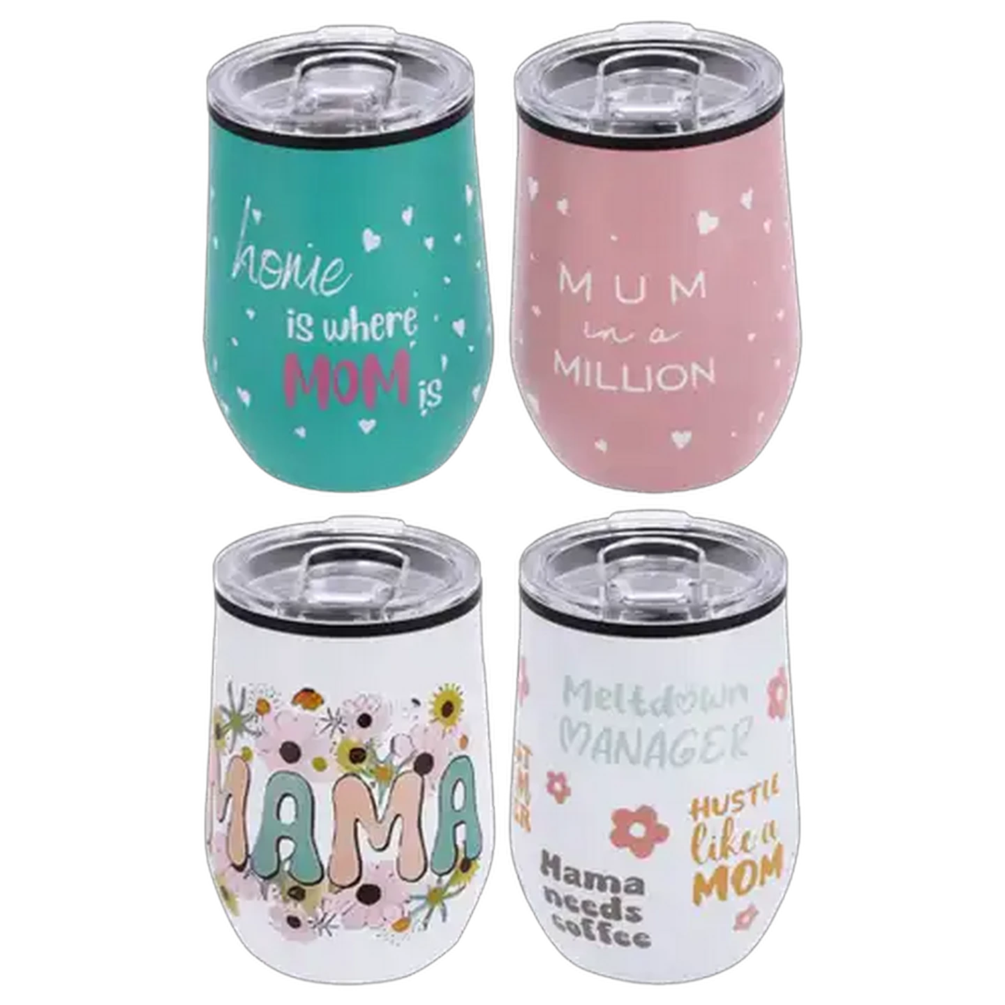 Image of Mom Double Wall Stainless Steel Travel Mug 350ml (Design May Vary)