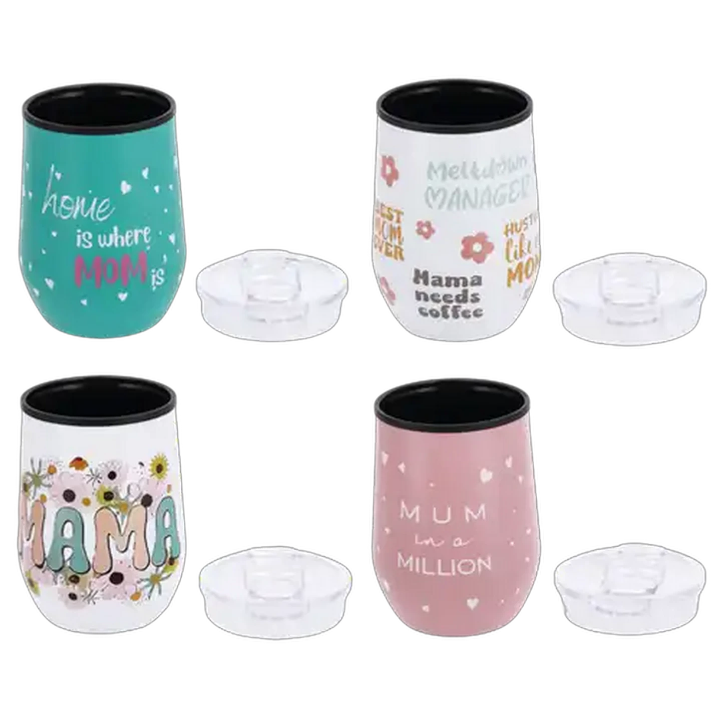 Image of Mom Double Wall Stainless Steel Travel Mug 350ml (Design May Vary)