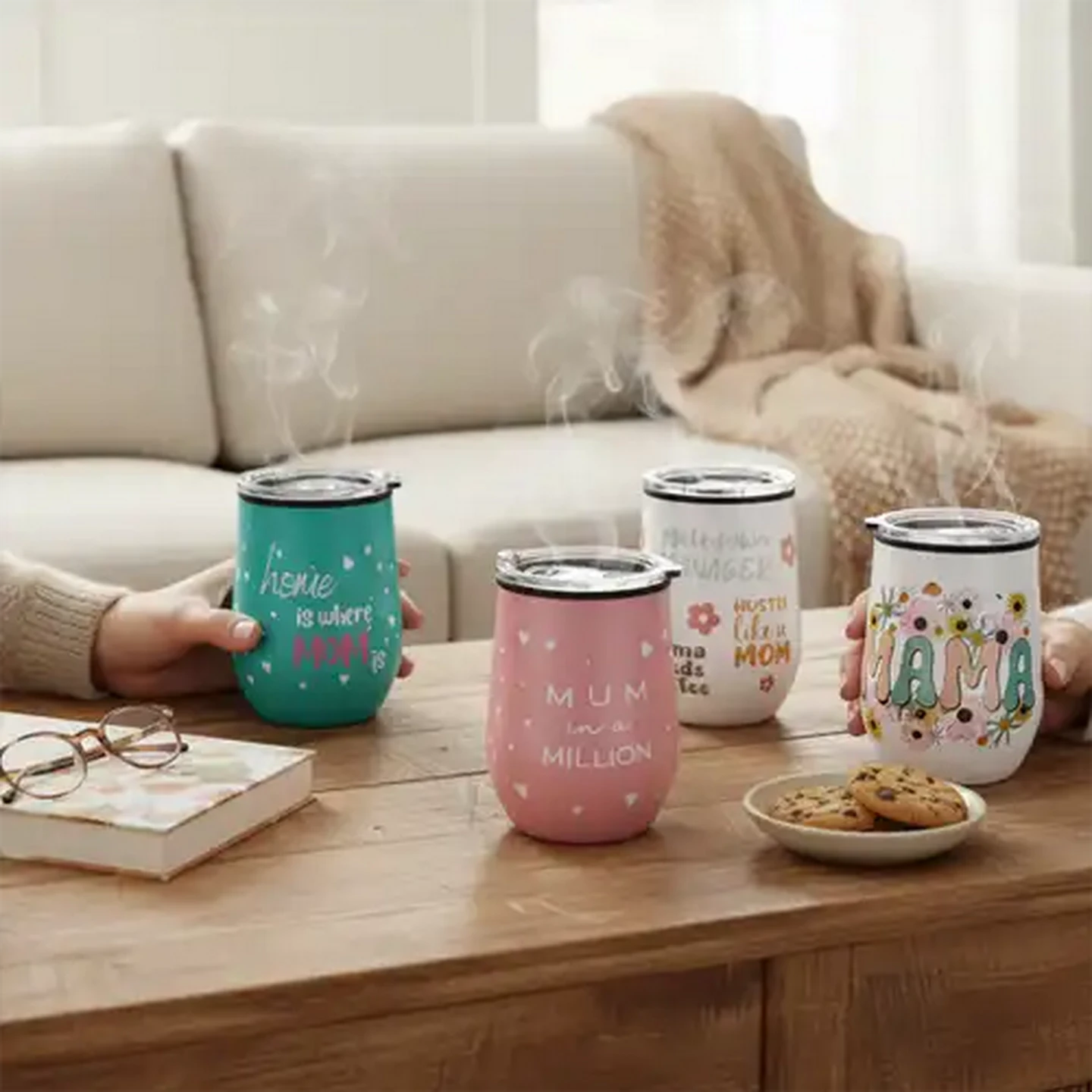 Image of Mom Double Wall Stainless Steel Travel Mug 350ml (Design May Vary)