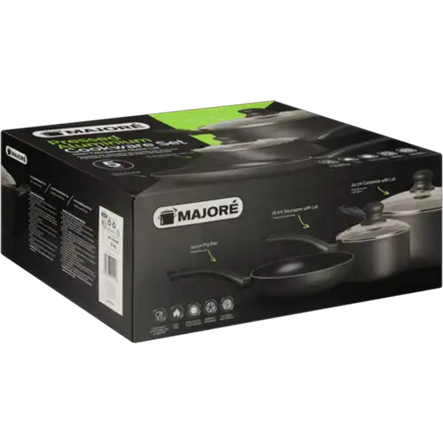 Image of Majoré Pressed Aluminium Cookware Set 5-Piece