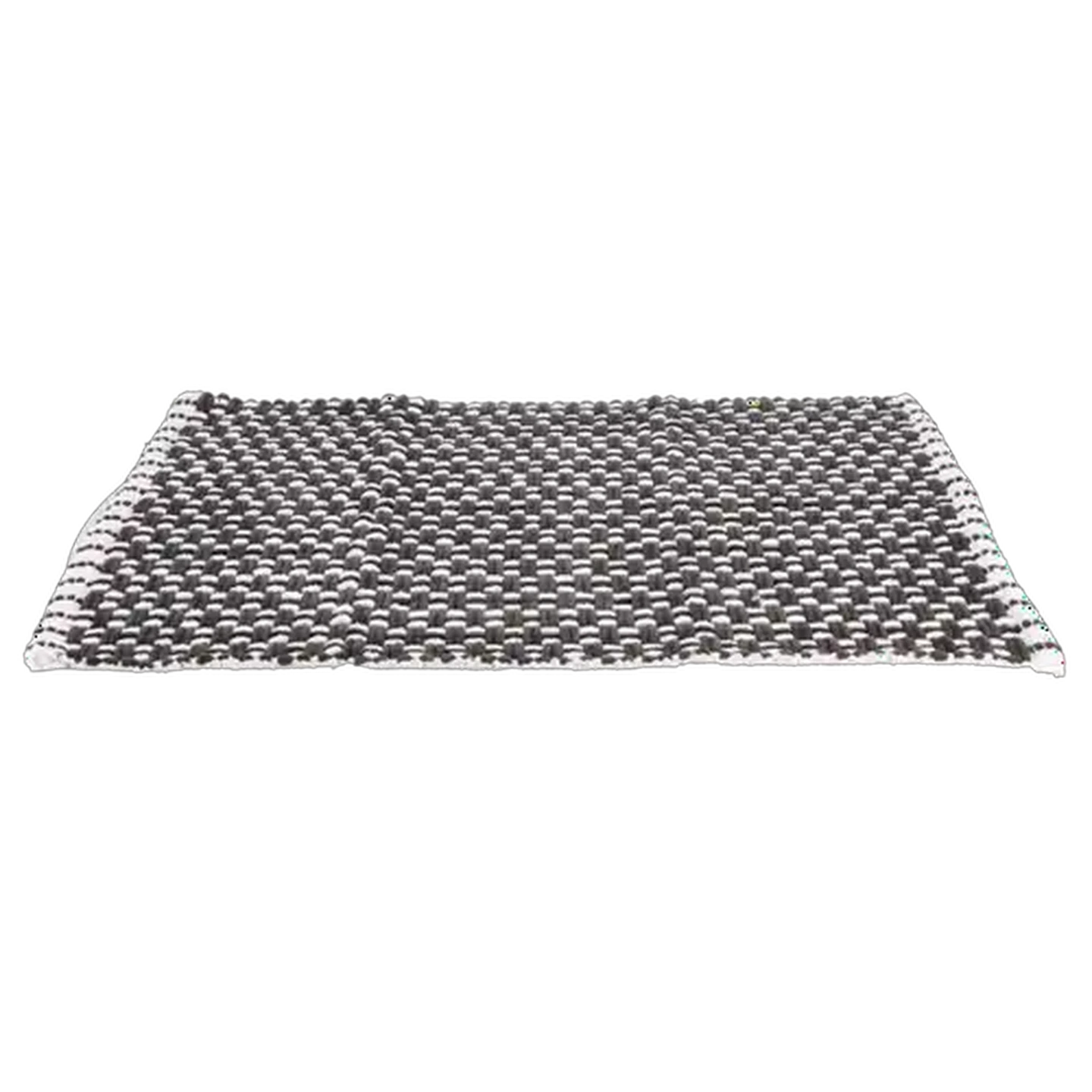 Image of Essentials Charcoal Chenille Twine Contemporary Bath Mat 50 x 70cm