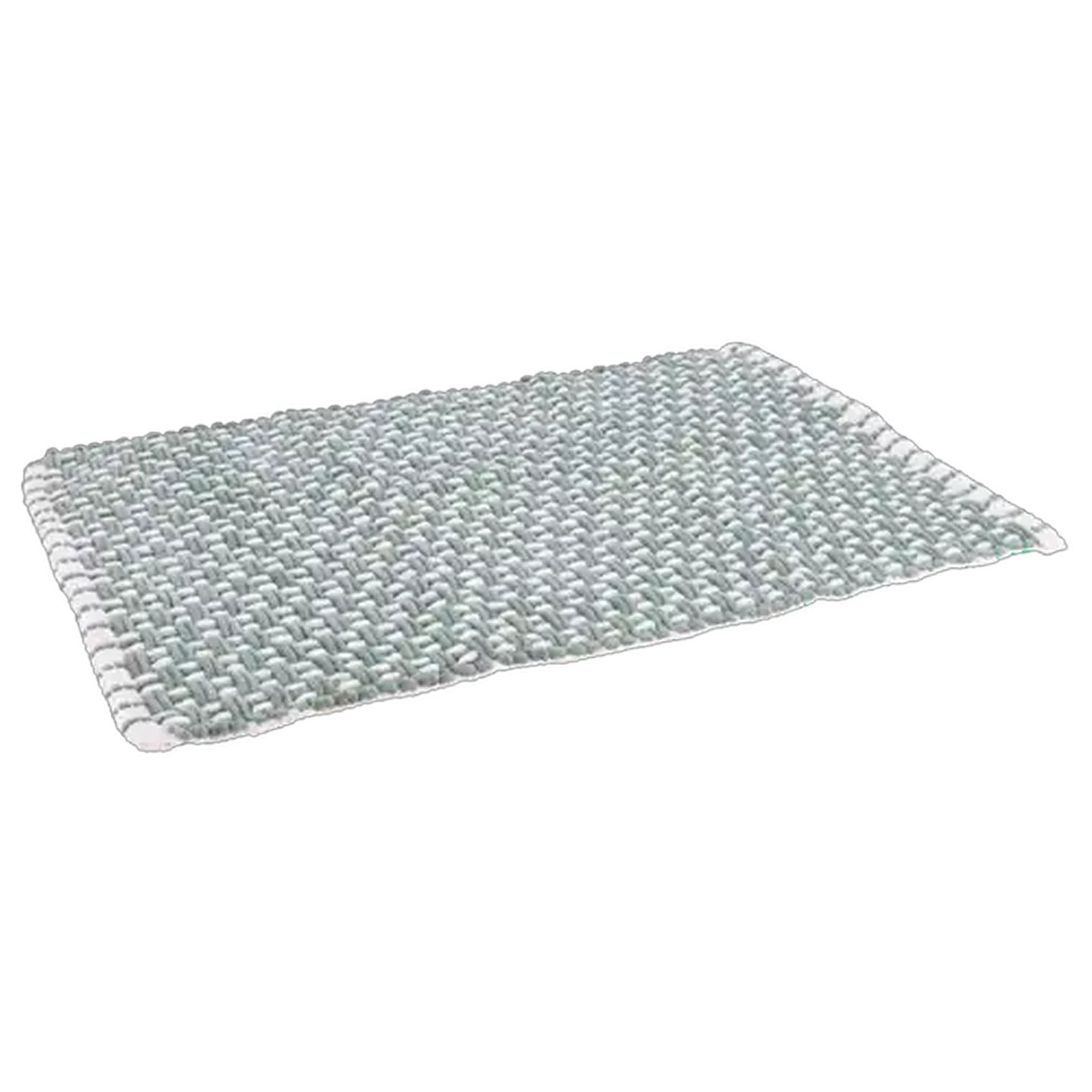 Image of Essentials Sage Chenille Twine Contemporary Bath Mat 50 x 70cm