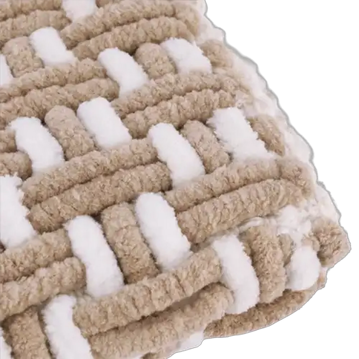 Image of Essentials Stone Chenille Twine Contemporary Bath Mat 50 x 70cm