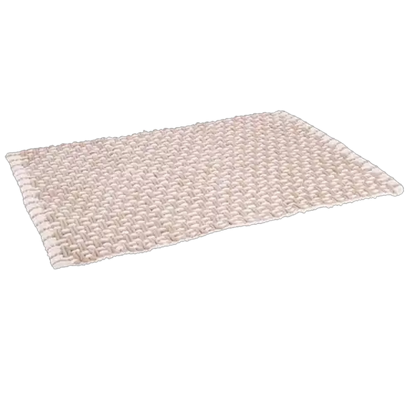 Image of Essentials Stone Chenille Twine Contemporary Bath Mat 50 x 70cm