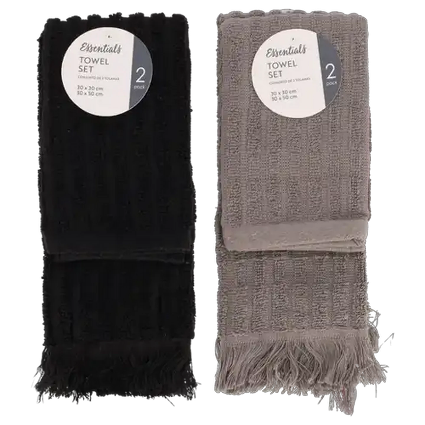Image of Essentials Signature Towel Set 2-Pack (Colour May Vary)
