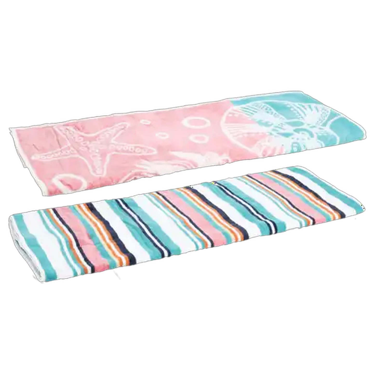 Image of Laguna Coral Velour Beach Towel Combo 71.1 x 147.3cm 2-Pack
