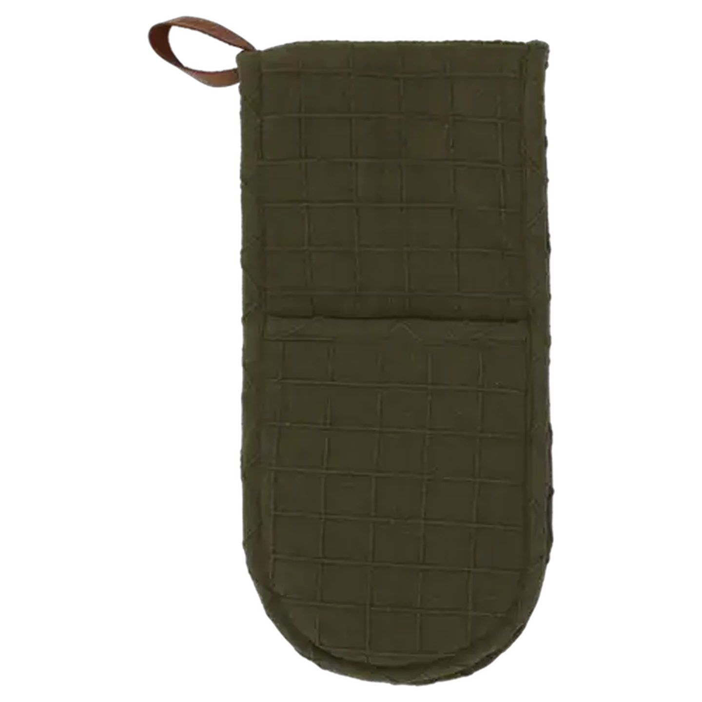 Image of Forage And Feast Olive Green Double Oven Glove 18 x 78cm