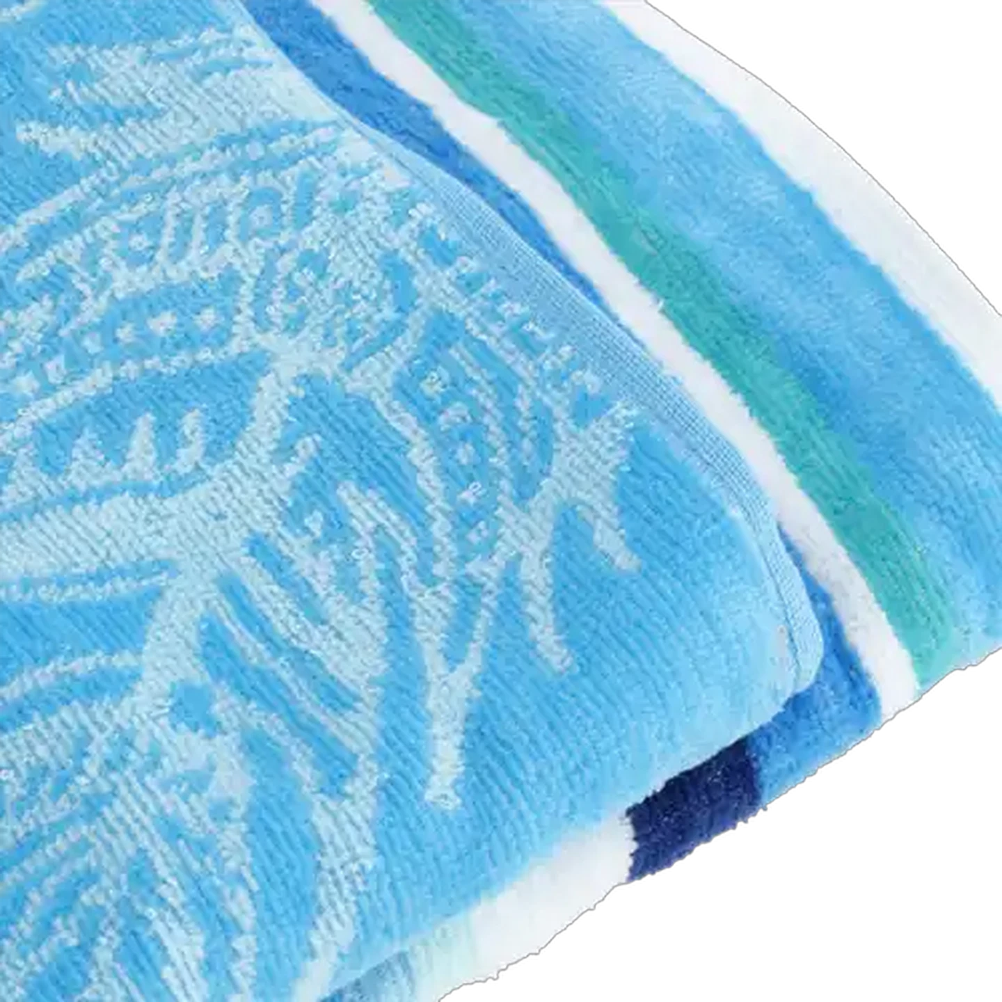 Image of Laguna Blue Velour Beach Towel Combo 71.1 x 147.3cm 2-Pack