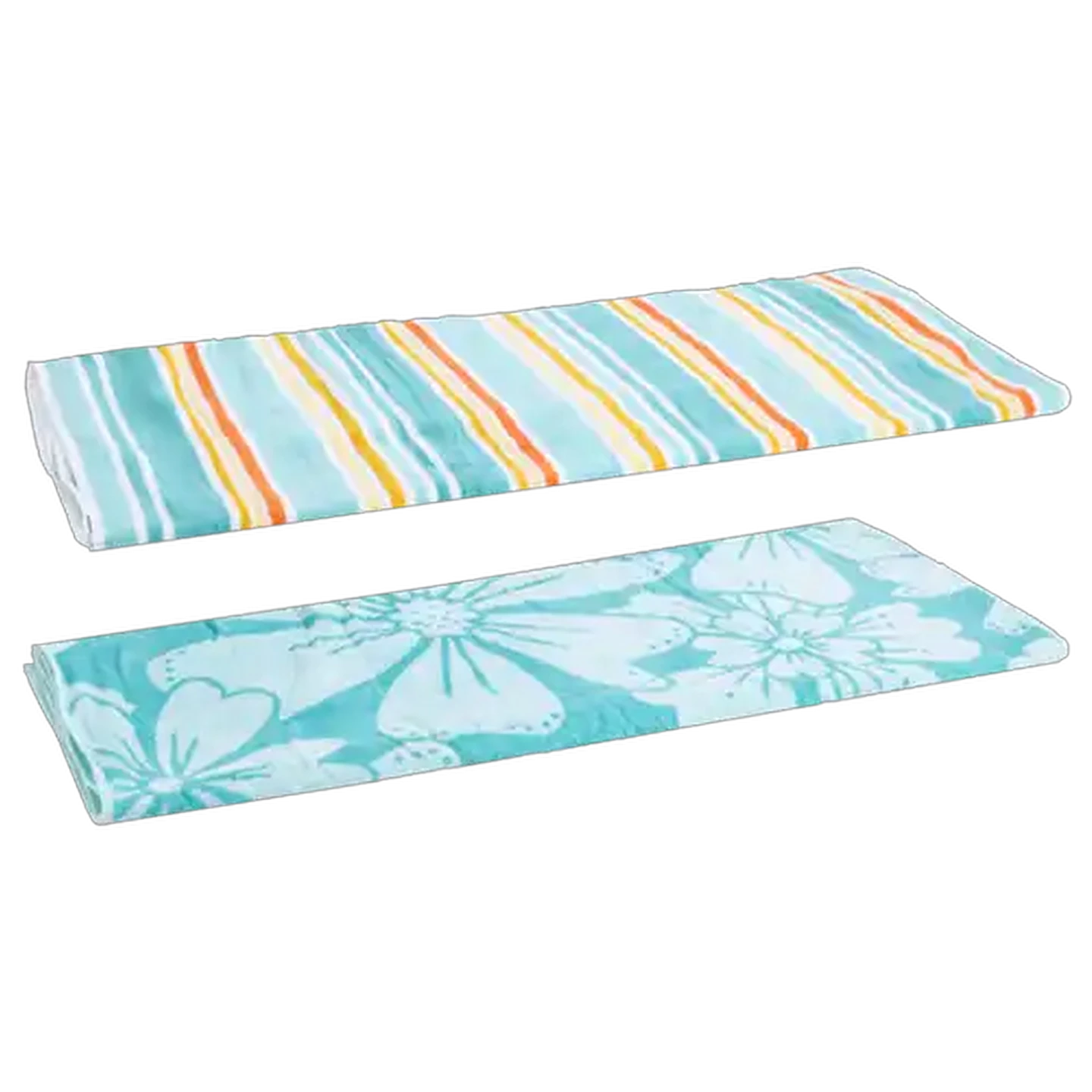 Image of Laguna Aqua Velour Beach Towel Combo 71.1 x 147.3cm 2-Pack