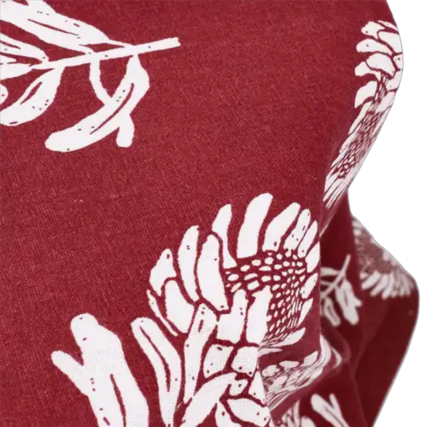 Image of Essentials Burgundy Protea Cotton Table Cloth 160 x 200cm