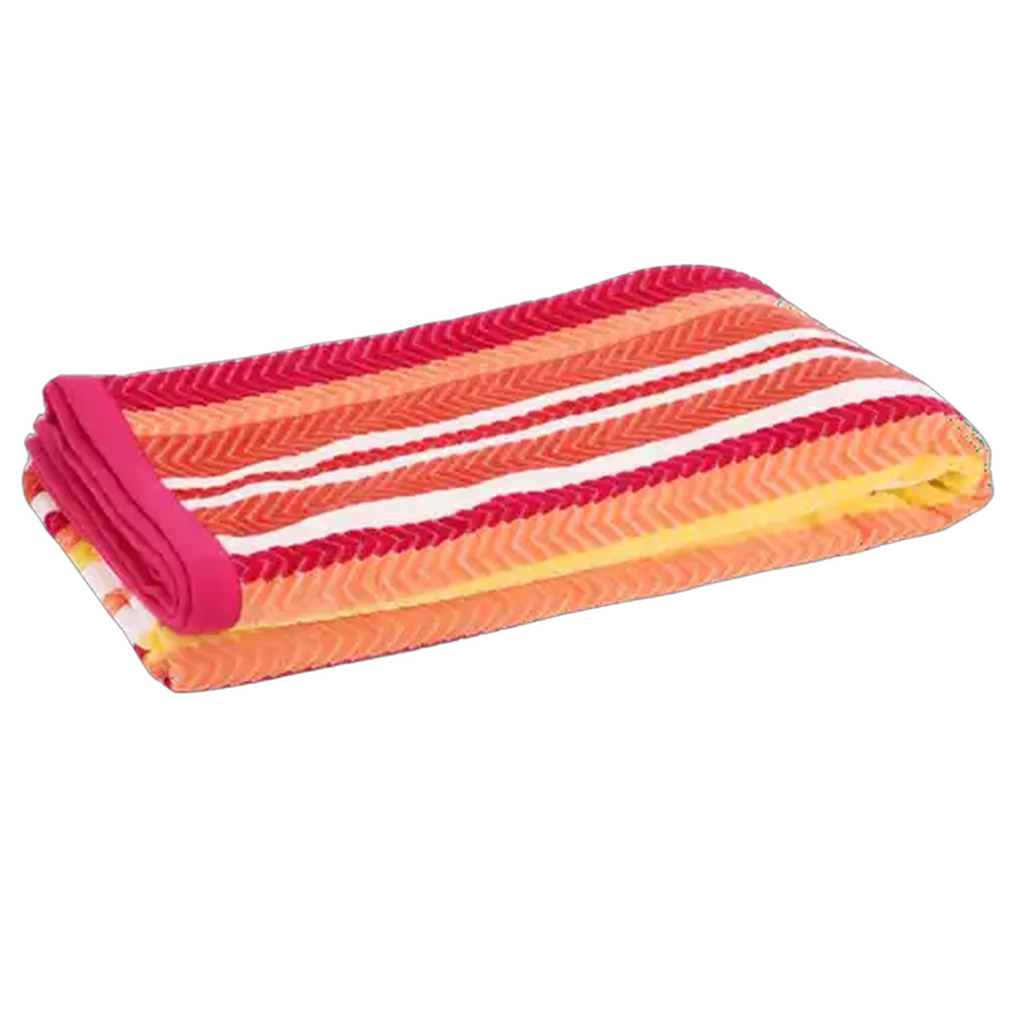 Image of Laguna Red Chevron Stripe Cotton Beach Towel 96 x 182cm