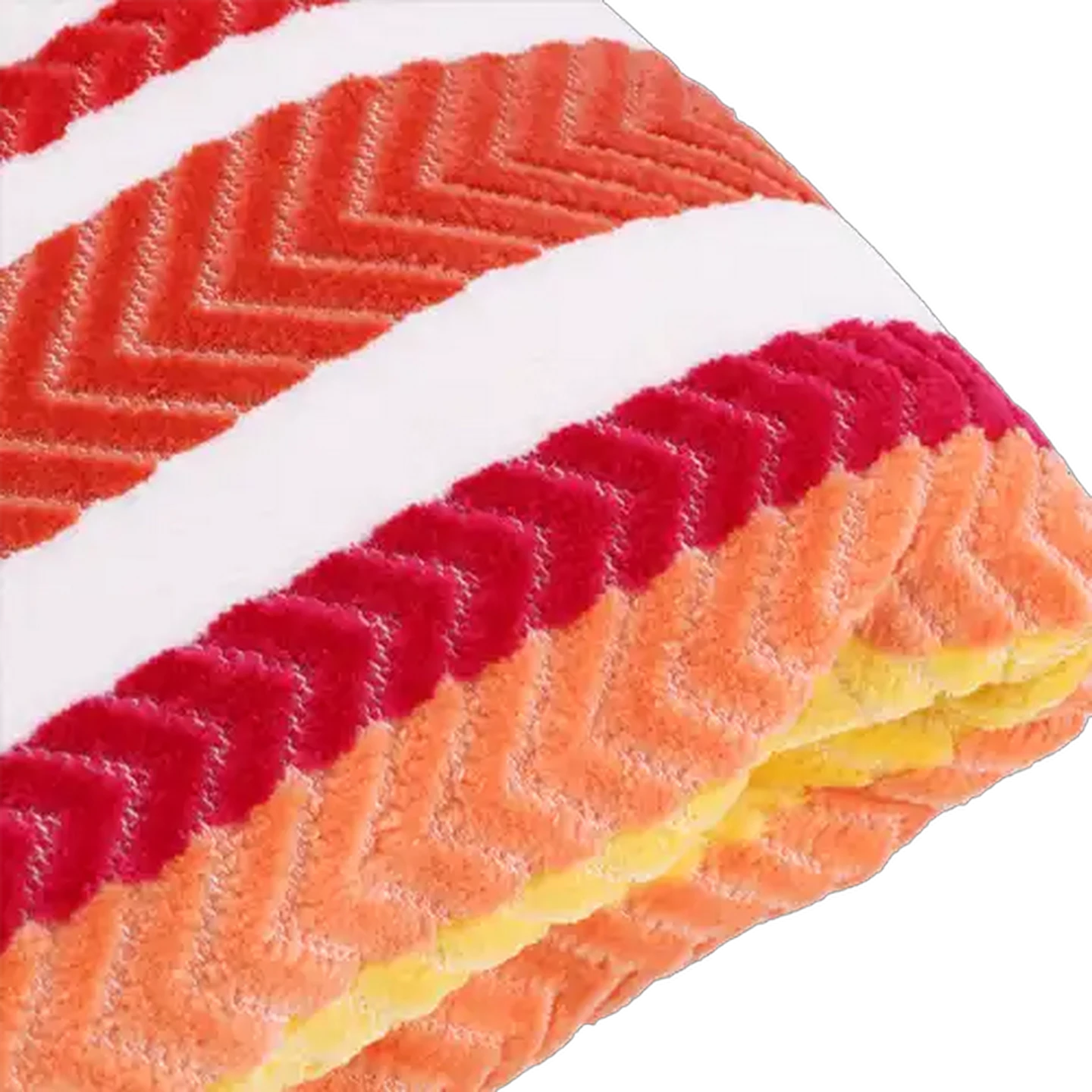 Image of Laguna Red Chevron Stripe Cotton Beach Towel 96 x 182cm