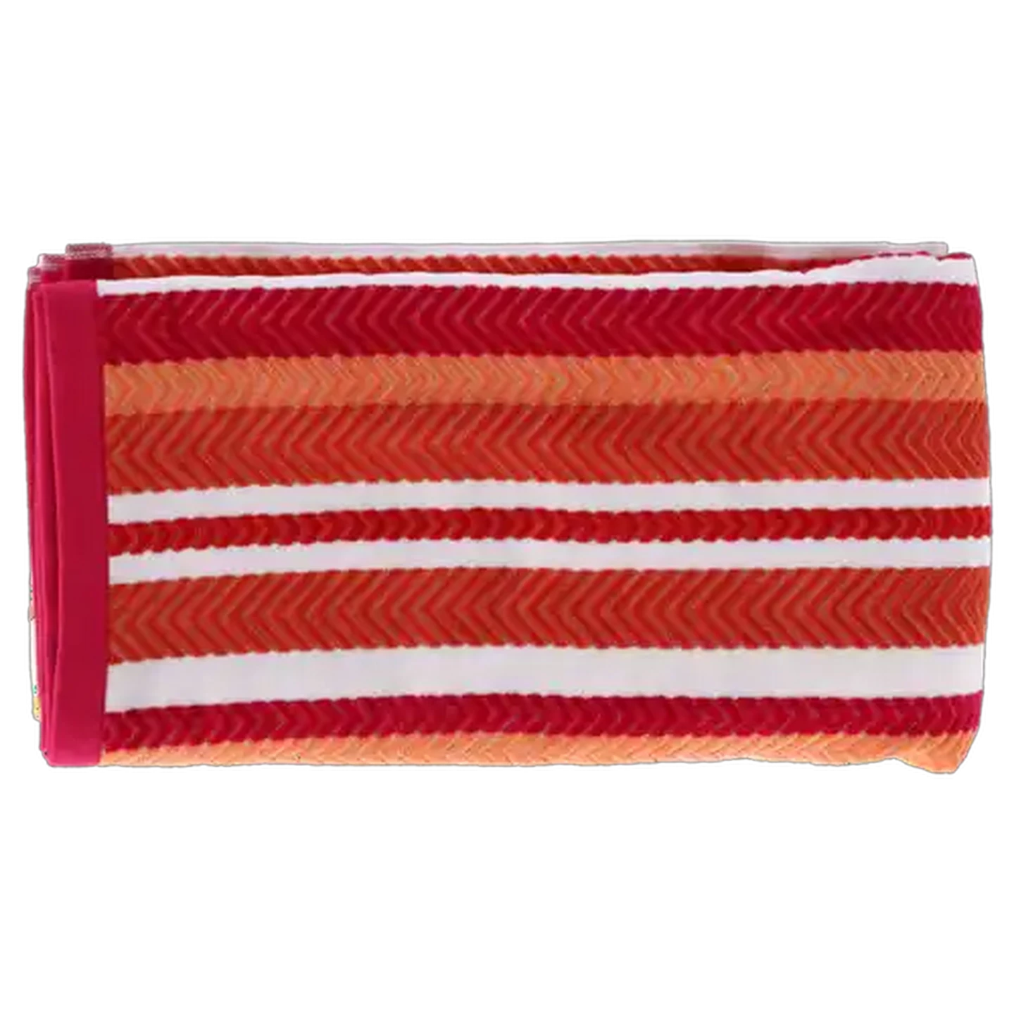 Image of Laguna Red Chevron Stripe Cotton Beach Towel 96 x 182cm