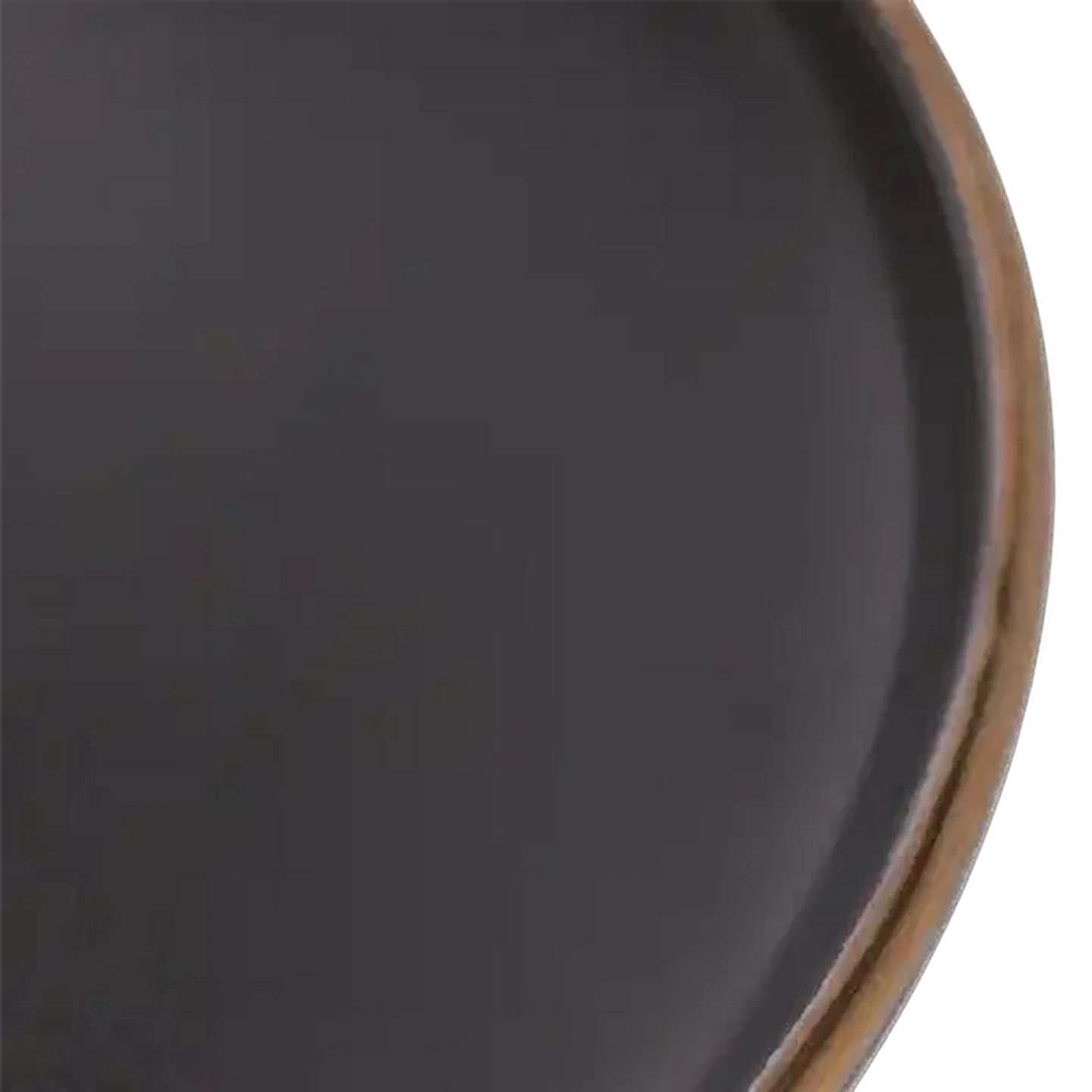 Image of Gold Rim Black Stoneware Side Plate 19.5cm