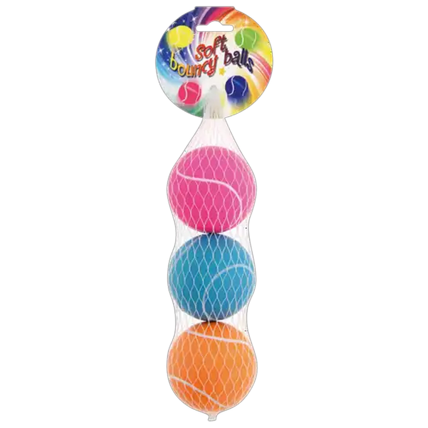 Image of Soft Bouncy Tennis Balls 3-Pack (Colour May Vary)