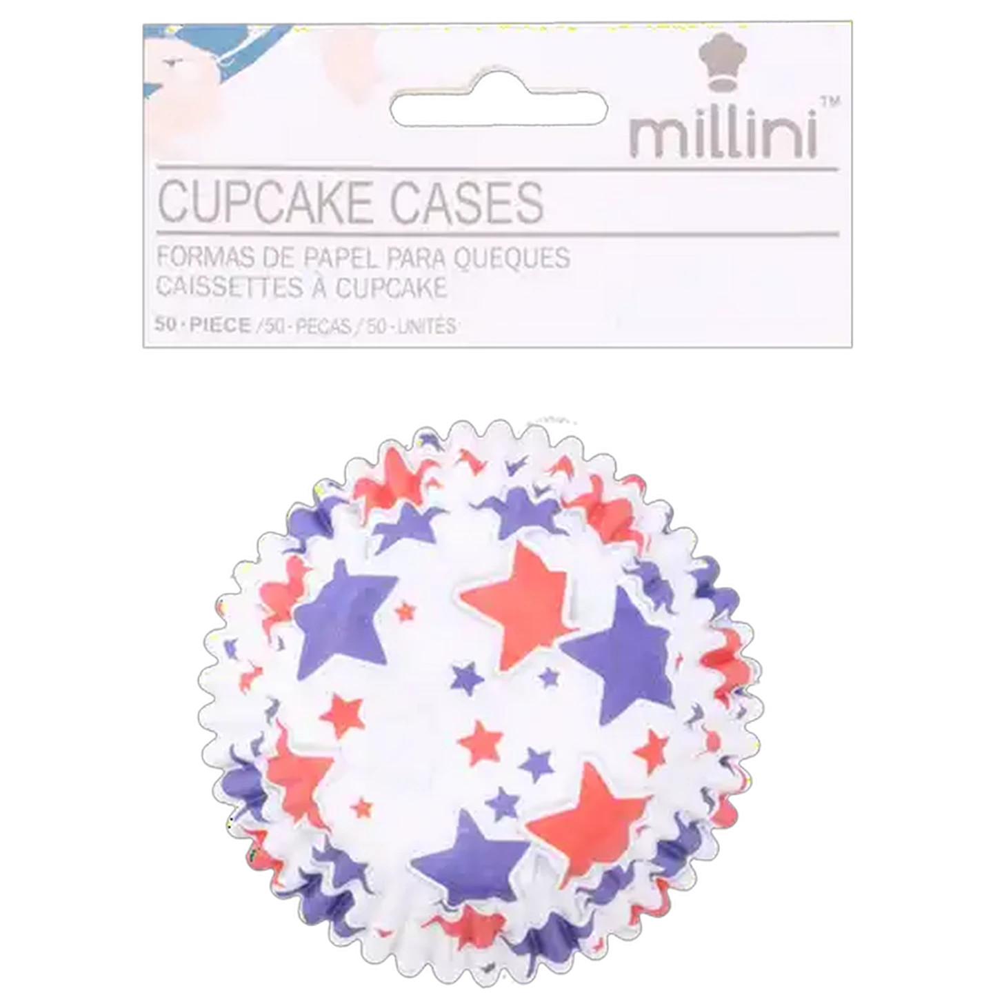 Image of Millini Paper Cupcake Cases 50-Pack (Design May Vary)