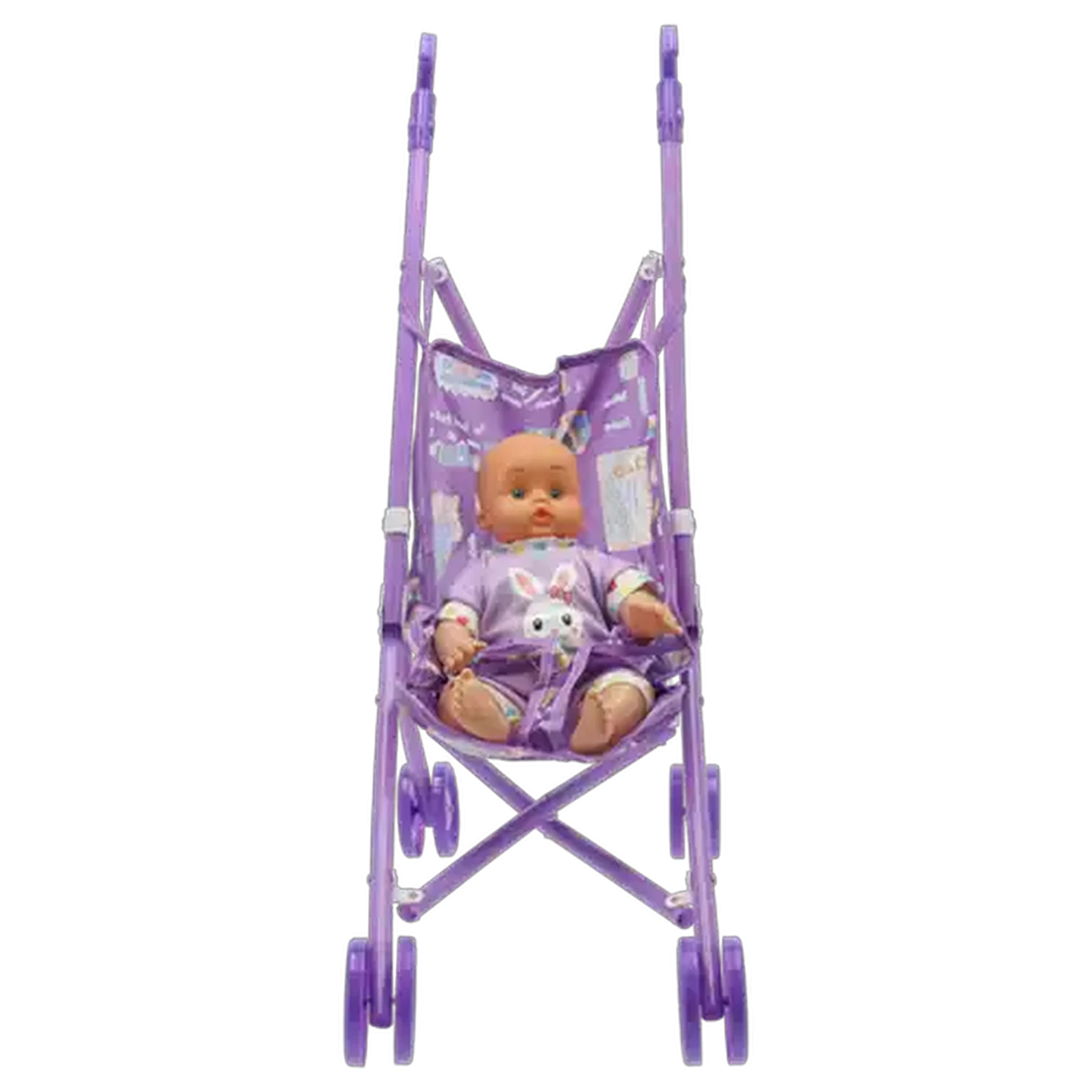 Image of Baby Cuddle Baby Doll & Stroller Toy Set