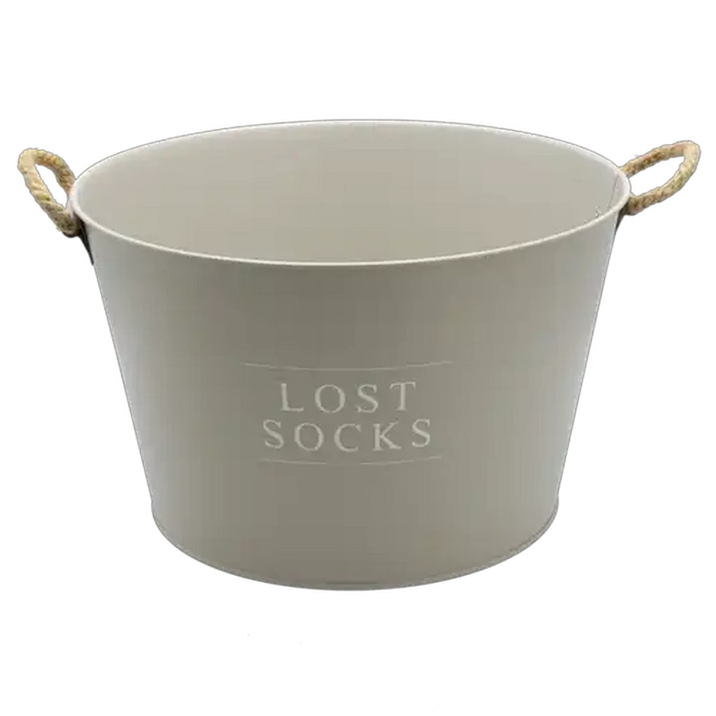 Image of Home Steel & Hemp Rope Socks Basket 33 x 25 x 20.3cm