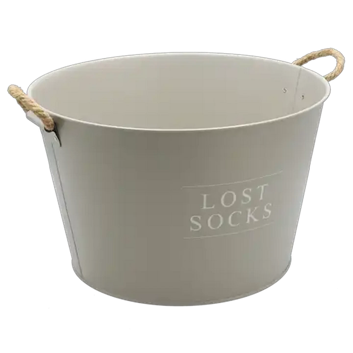 Image of Home Steel & Hemp Rope Socks Basket 33 x 25 x 20.3cm