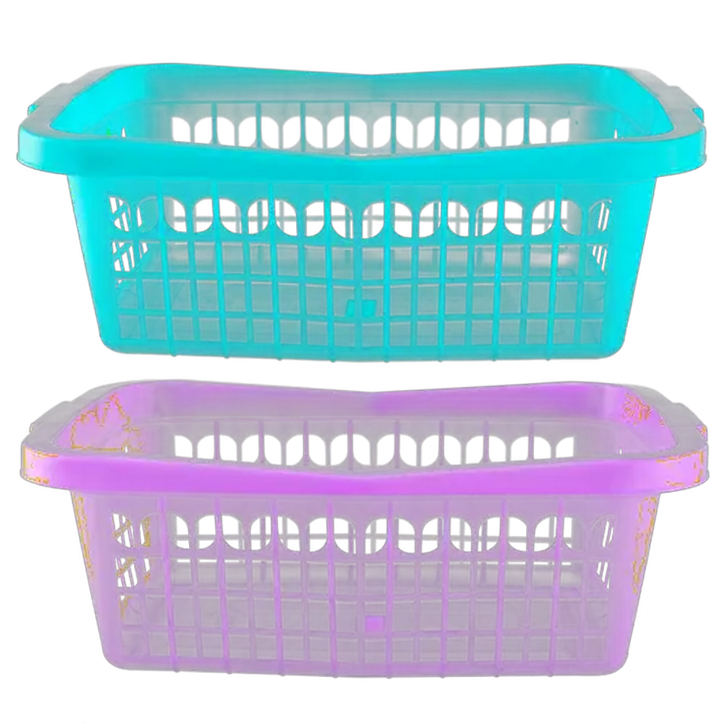 Image of Plastic Rectangle Laundry Basket 30L (Colour May Vary)