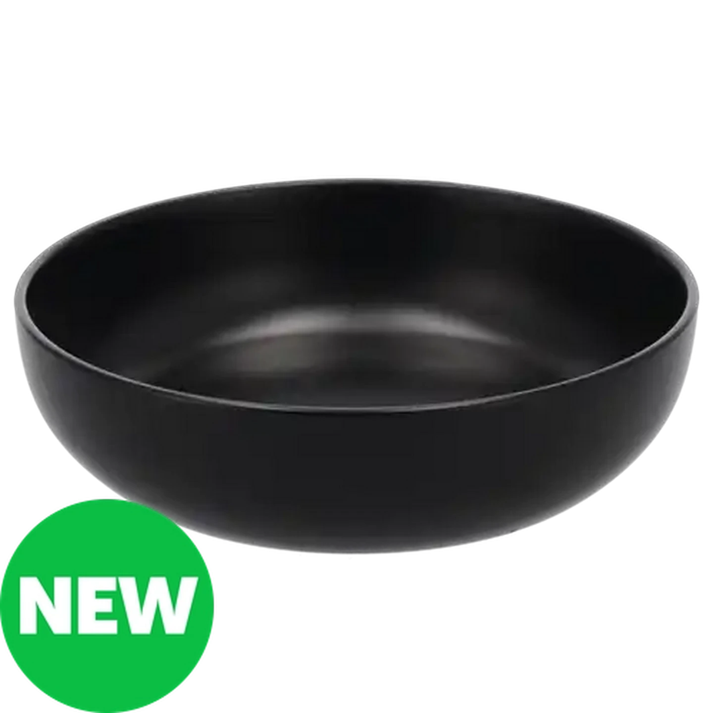 Image of Matt Black Salad Bowl 23.3cm