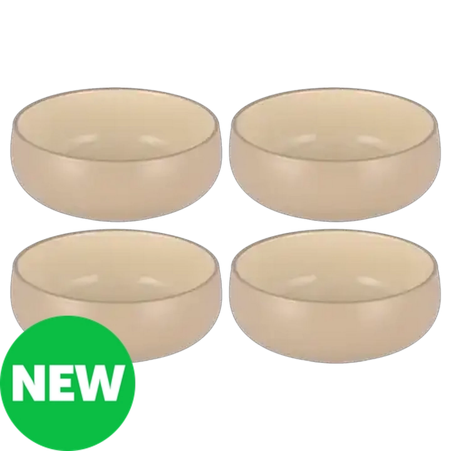 Image of Melville Cream Stoneware Bowls 16cm 4-Pack