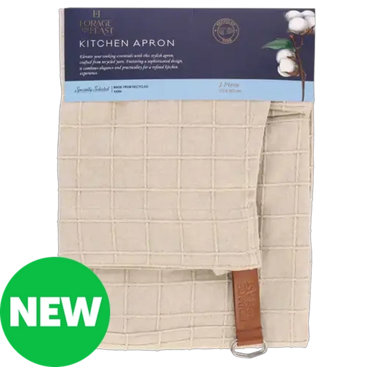 Image of Forage And Feast Stone Forra Kitchen Apron 70 x 90cm
