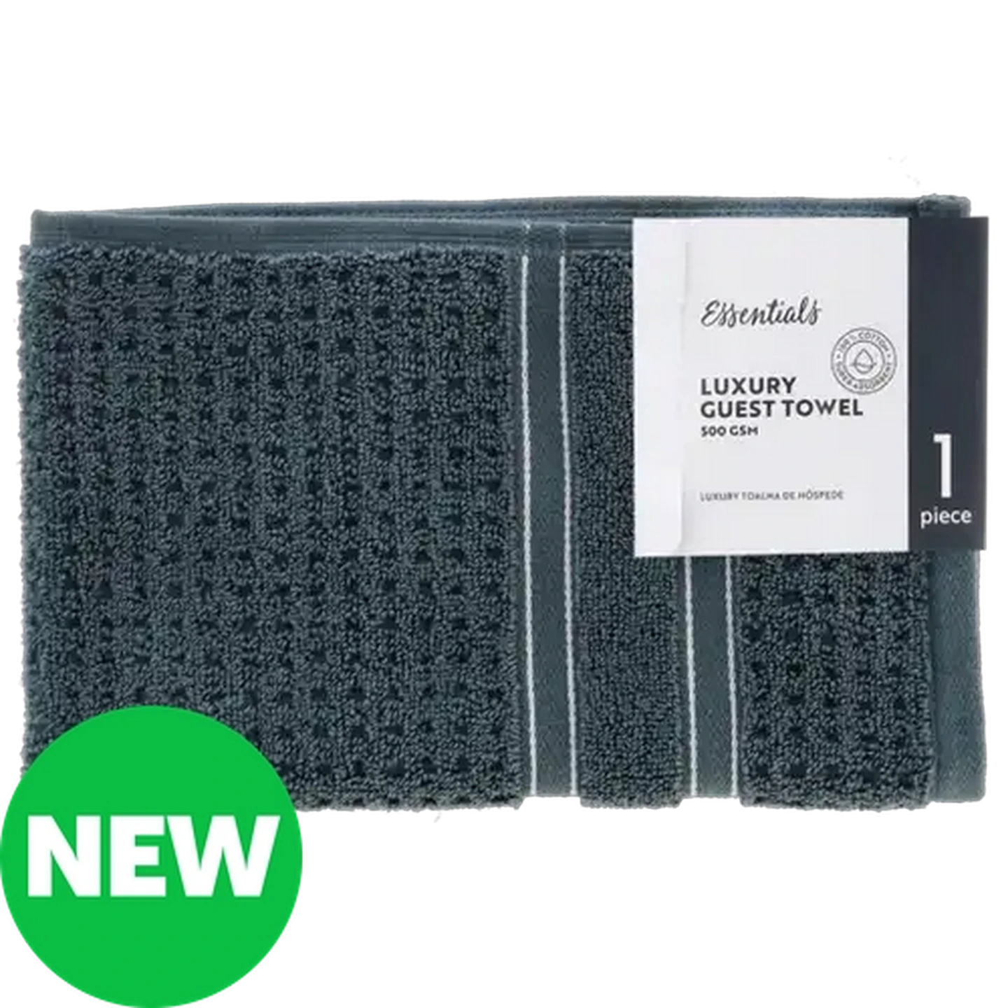 Image of Essentials Teal Aspen Luxury Cotton Guest Towel 30 x 50cm