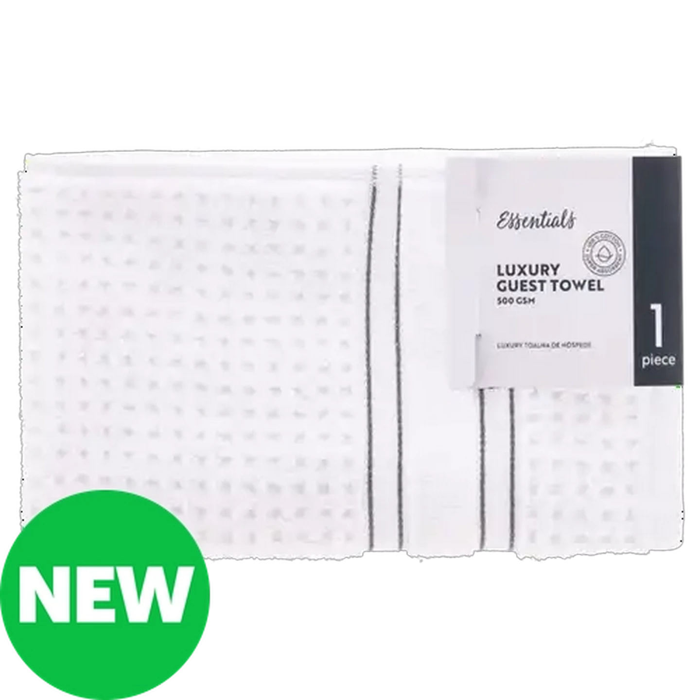Image of Essentials White Aspen Luxury Cotton Guest Towel 30 x 50cm