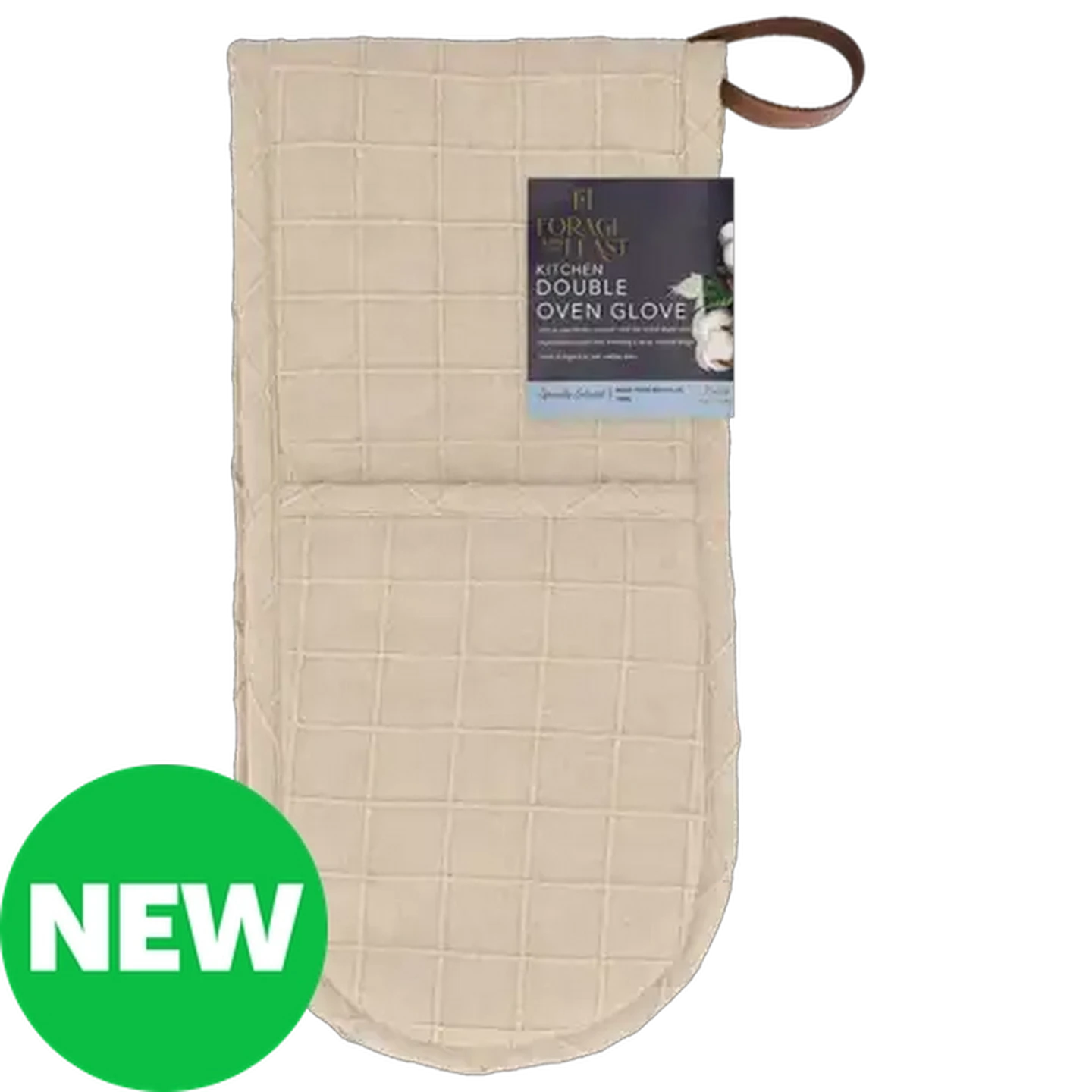 Image of Forage And Feast Stone Forra Double Oven Glove 18 x 78cm