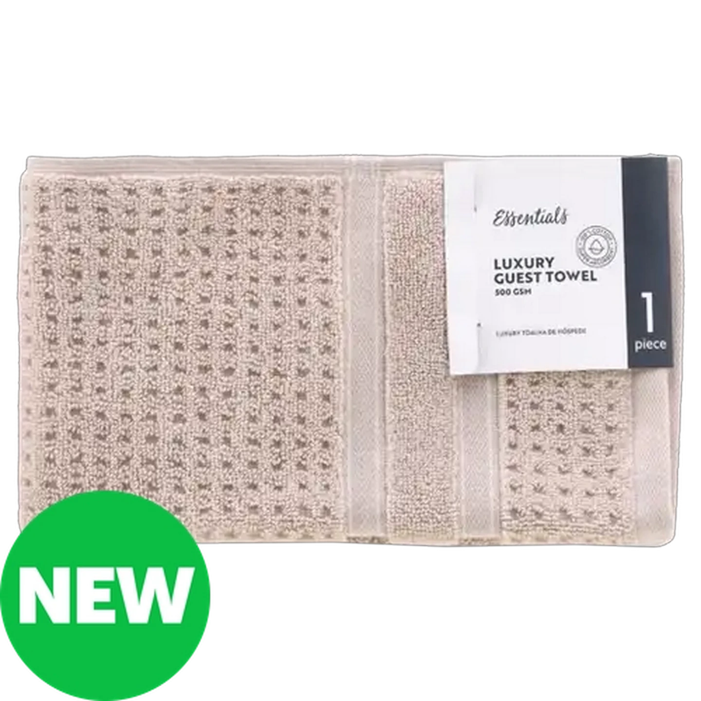 Image of Essentials Stone Aspen Luxury Cotton Guest Towel 30 x 50cm