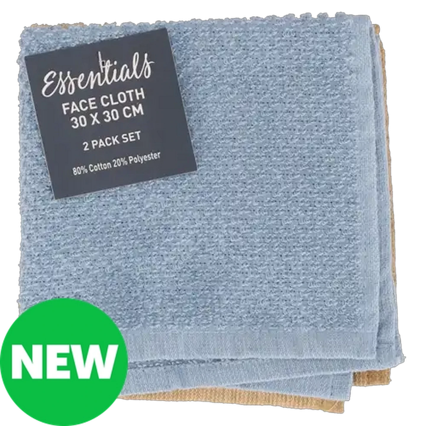 Image of Essentials Rio Jacquard Face Cloth 30 x 30cm 2-Pack